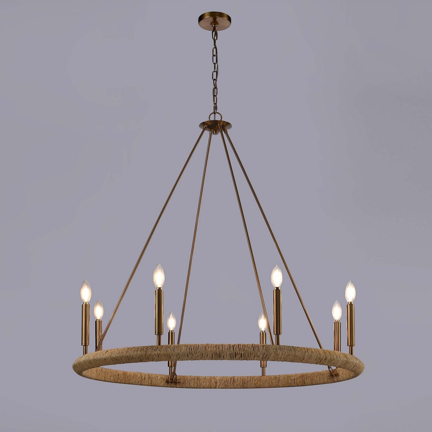 Arabela Lighting - 85432-8 - Huit lampes Suspendu - Cabane - Or laqué