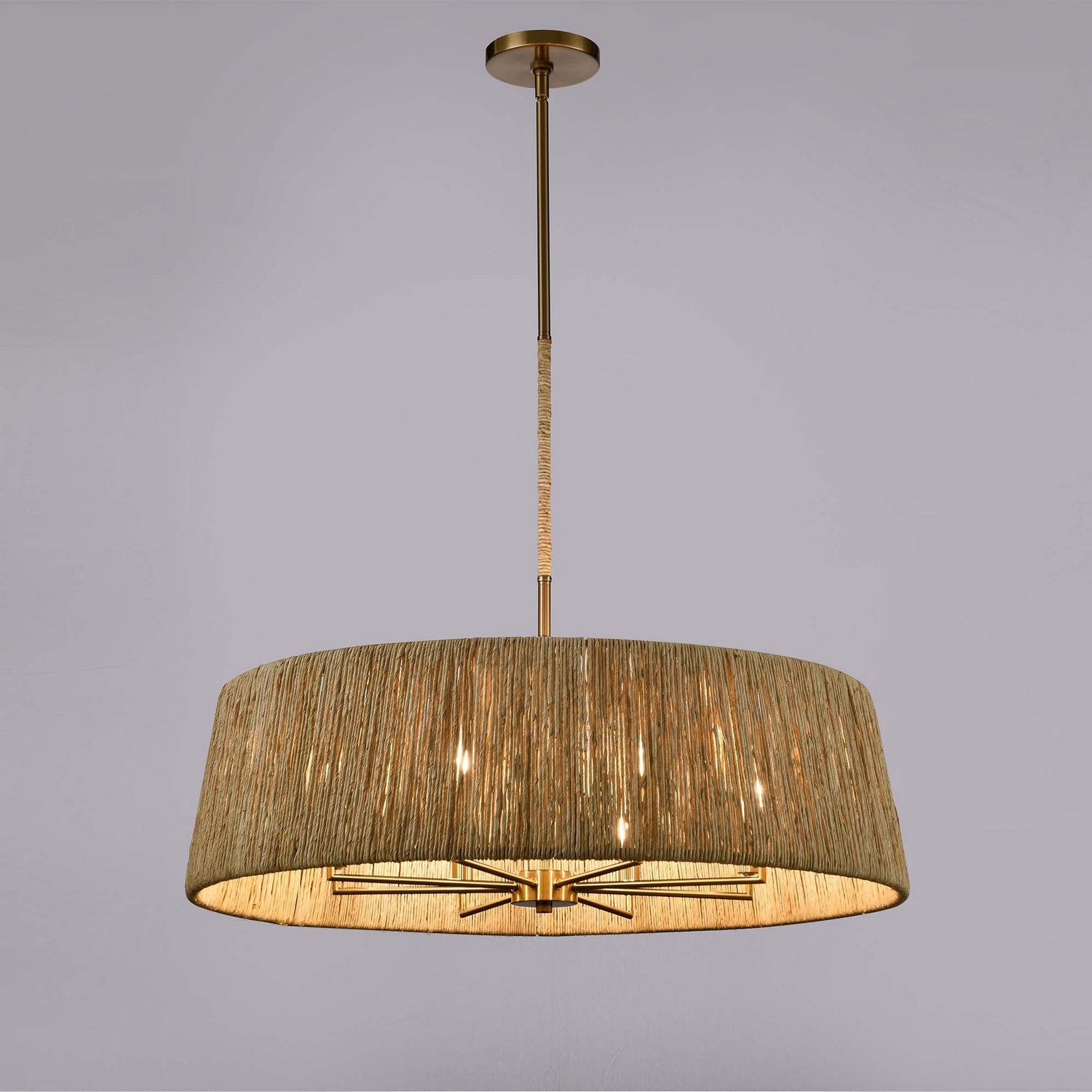 Arabela Lighting - 85435-8 - Huit lampes Suspension - Cabane - Or laqué