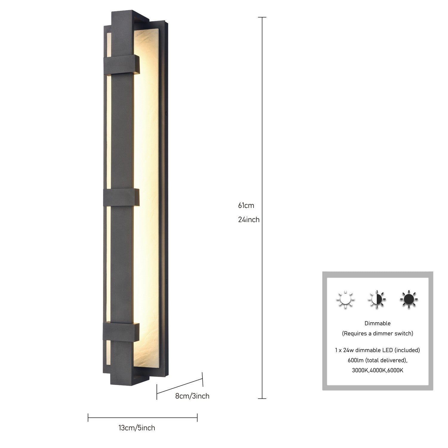 Arabela Lighting - 65001 - LED Outdoor Wall Sconce - Crossroads - Charcoal Black