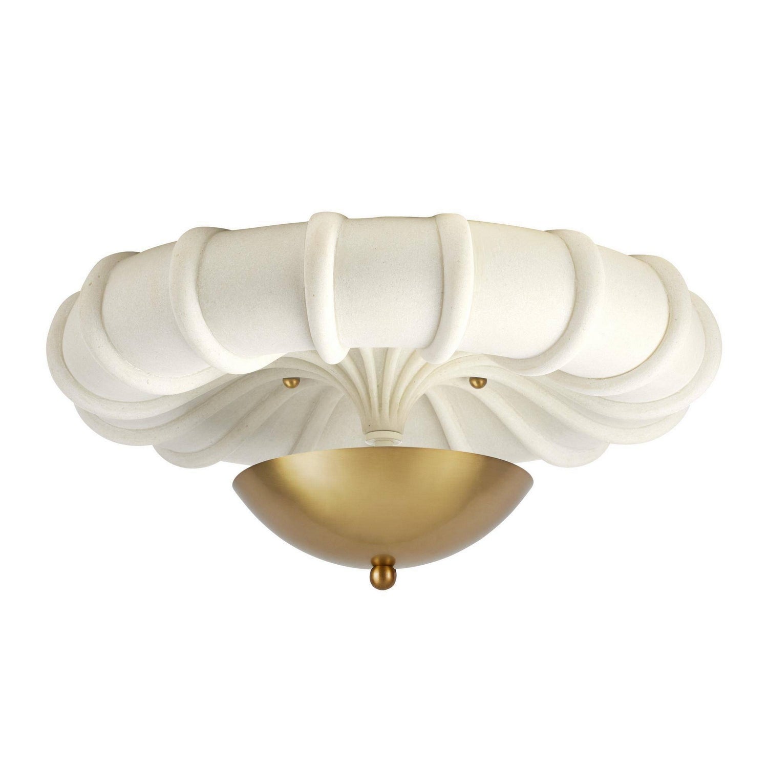 Arteriors - DFC35 - LED Flush Mount - Camella - Ivory/Antique Brass