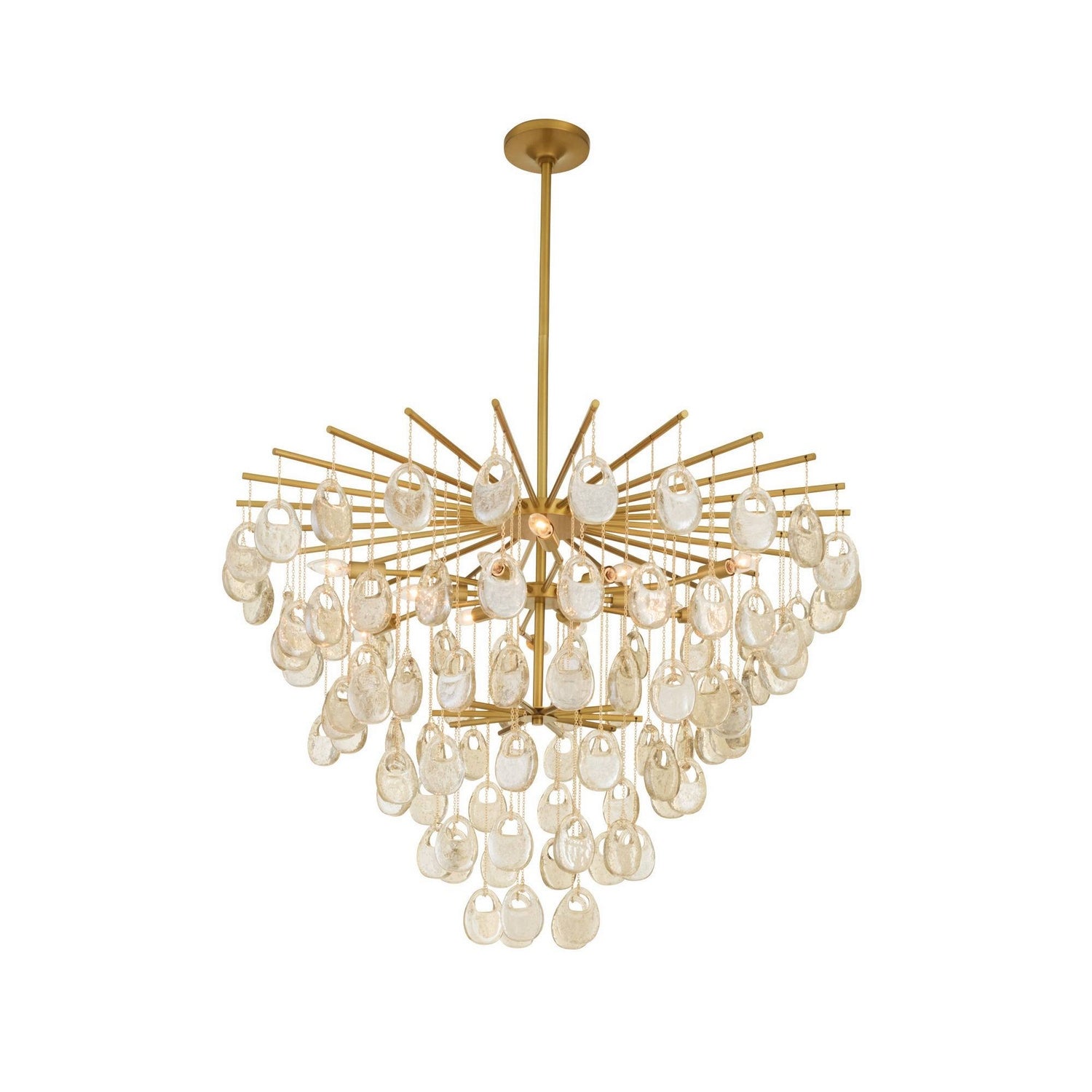 Arteriors - DLC47 - 12 Light Chandelier - Jacqueline - Amber/Antique Brass