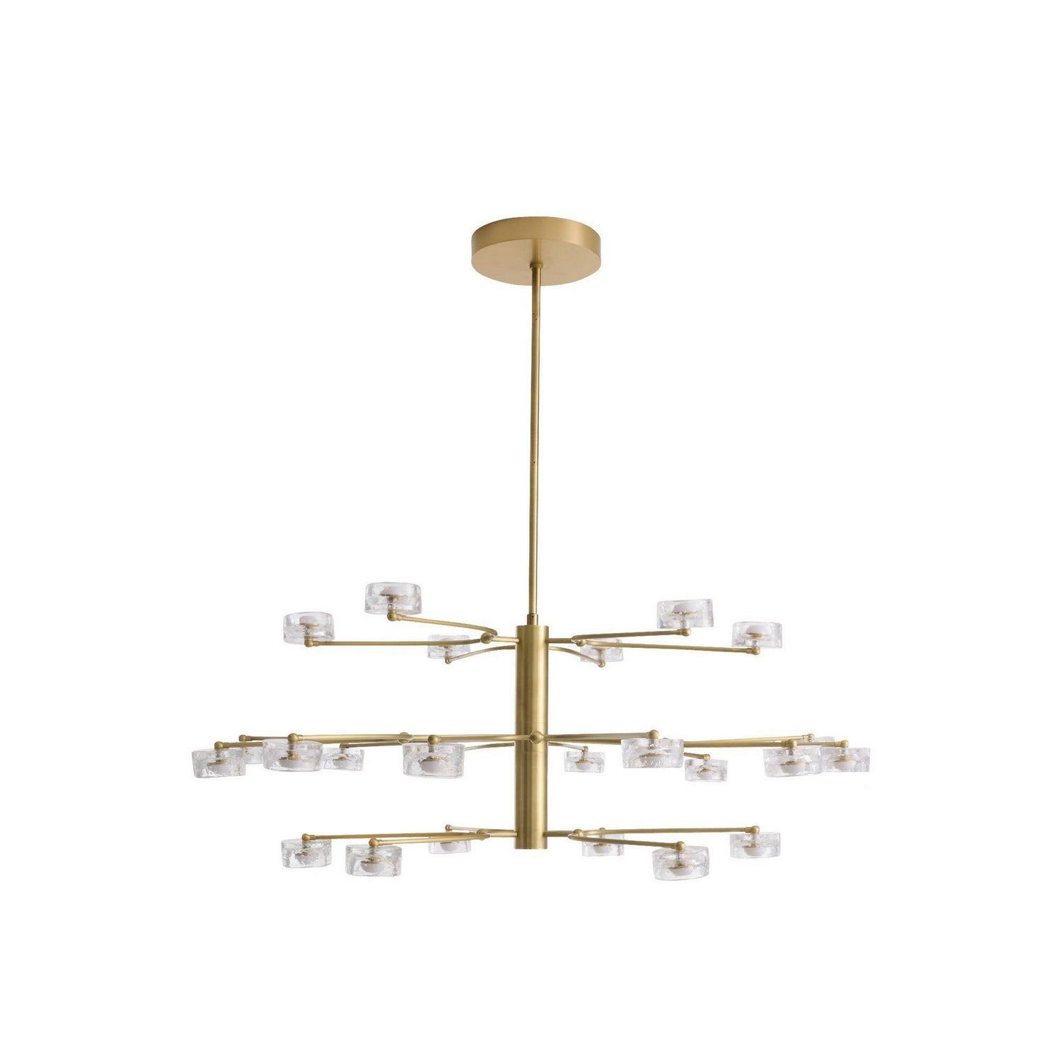 Arteriors - DLC54 - LED Chandelier - Glacielle - Clear/Antique Brass