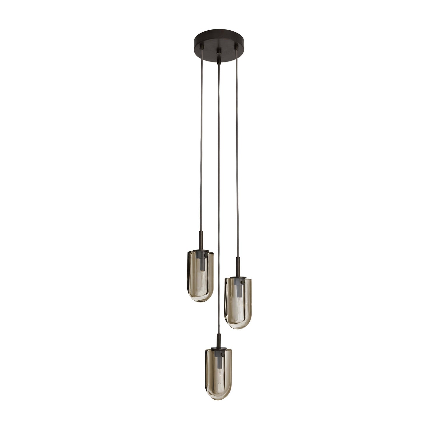 Arteriors - DPC43 - Trois Lumières Suspendu - Javier - Bronze fumé/anglais