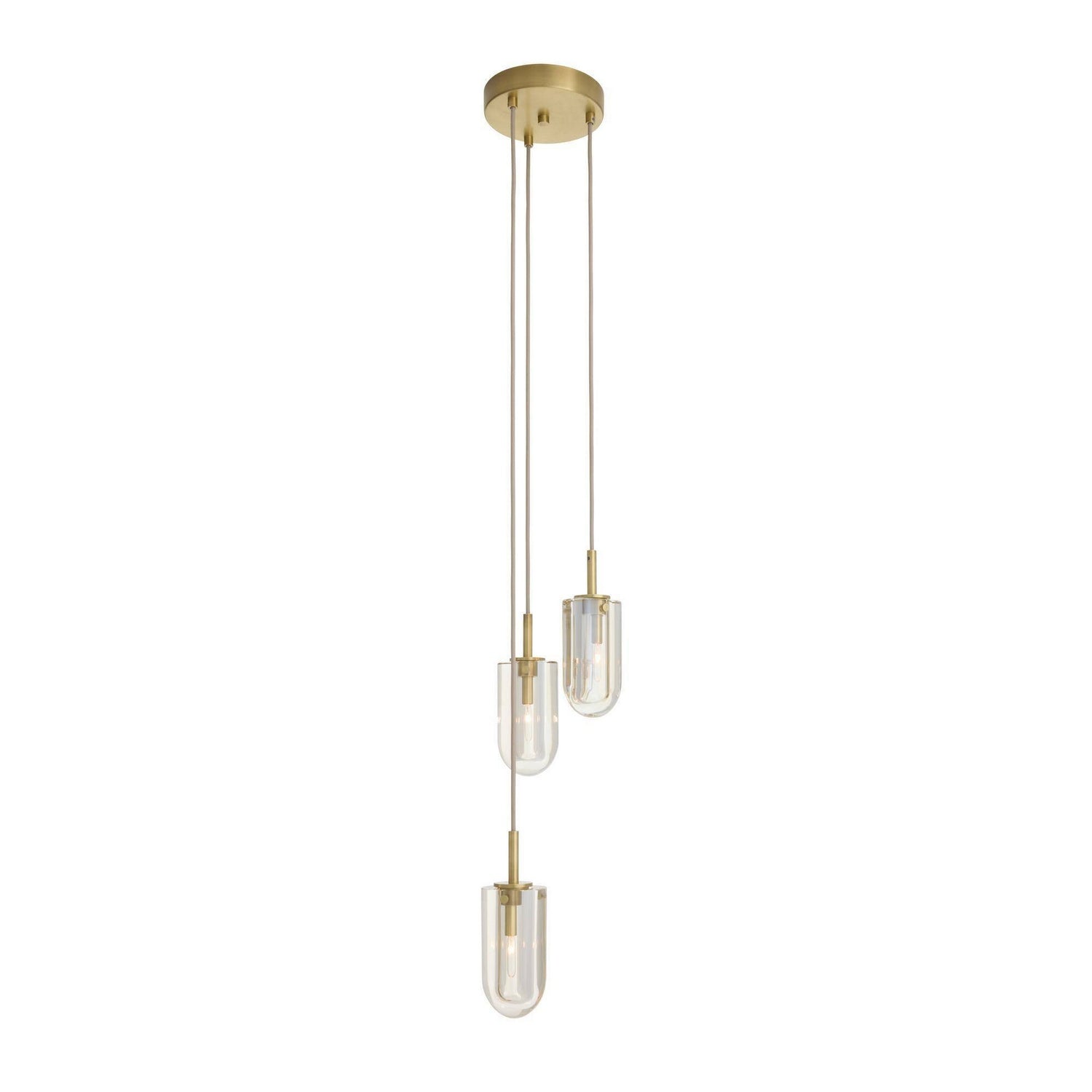 Arteriors - DPC29 - Trois Lumières Suspendu - Javier - Champagne/Laiton antique