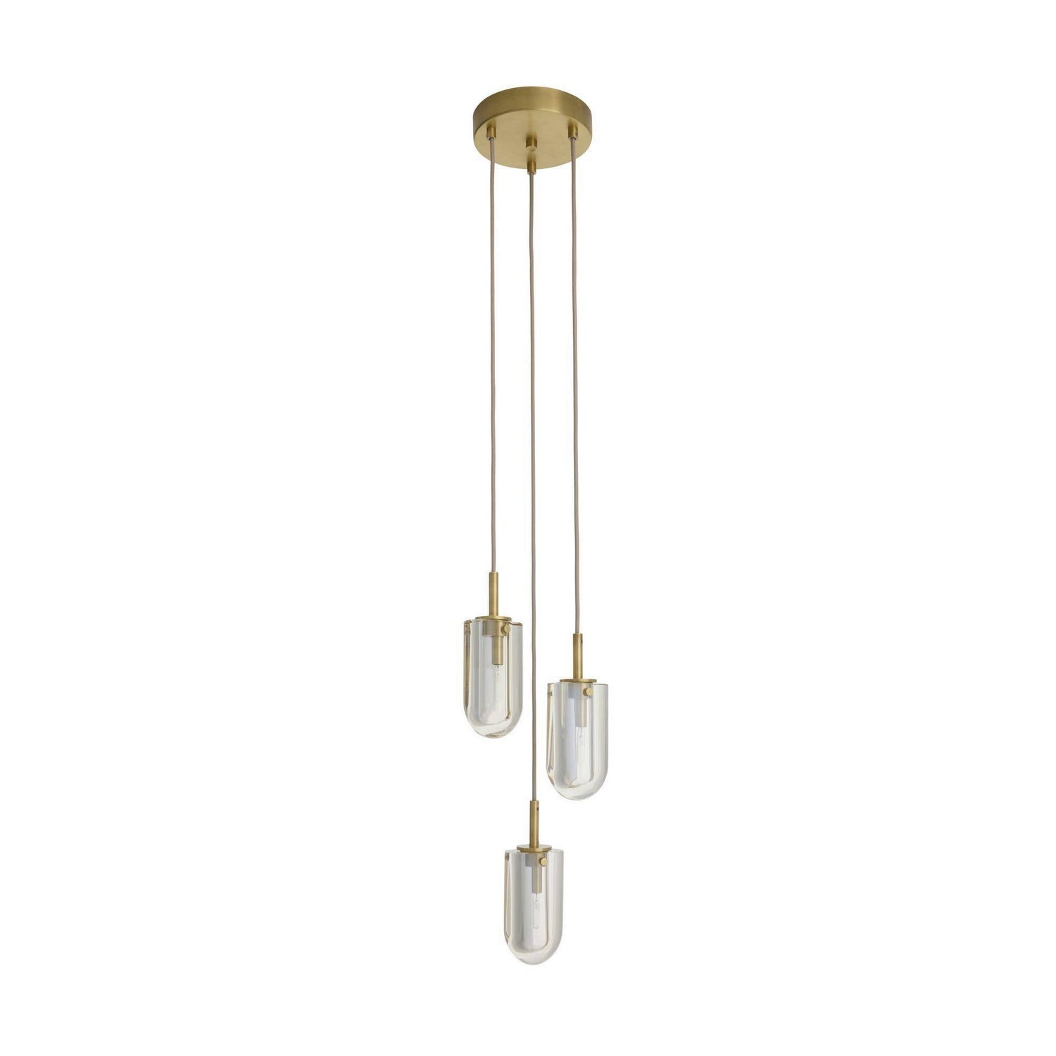 Arteriors - DPC29 - Trois Lumières Suspendu - Javier - Champagne/Laiton antique