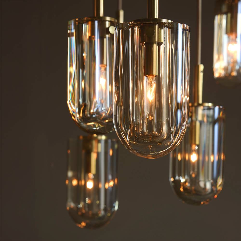 Arteriors - DSC15 - Neuf Lumières Suspendu - Javier - Champagne/Laiton antique
