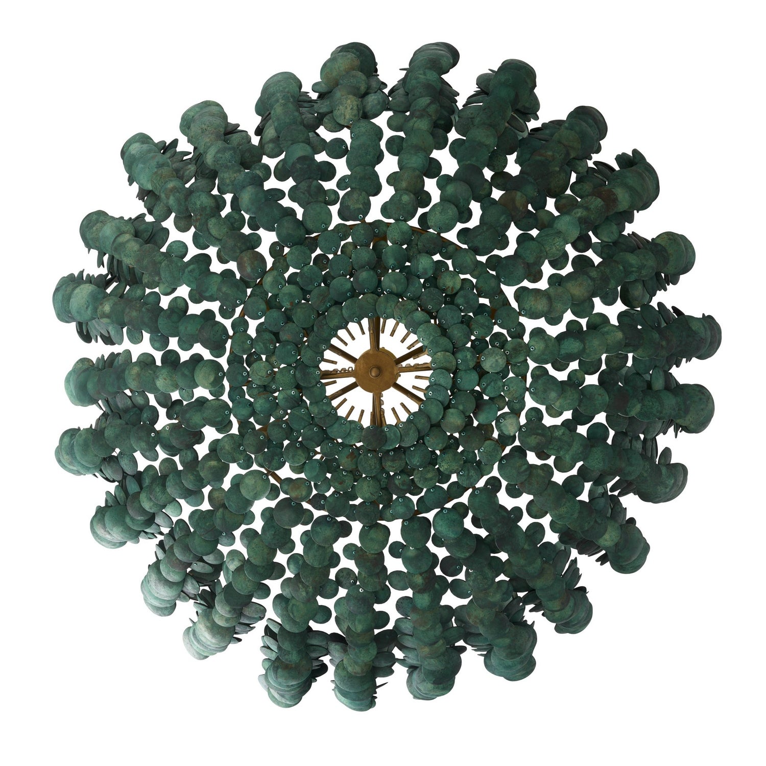 Arteriors - DLS18 - Six Light Chandelier - Bilal - Eucalyptus Stain/Antique Brass
