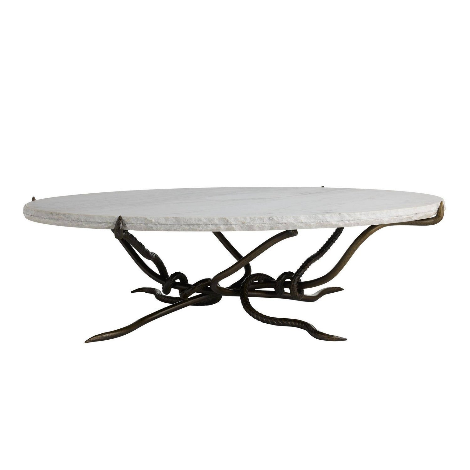 Arteriors - GDFCM01 - Table basse - Muscadine - Marbre blanc/Bronze antique