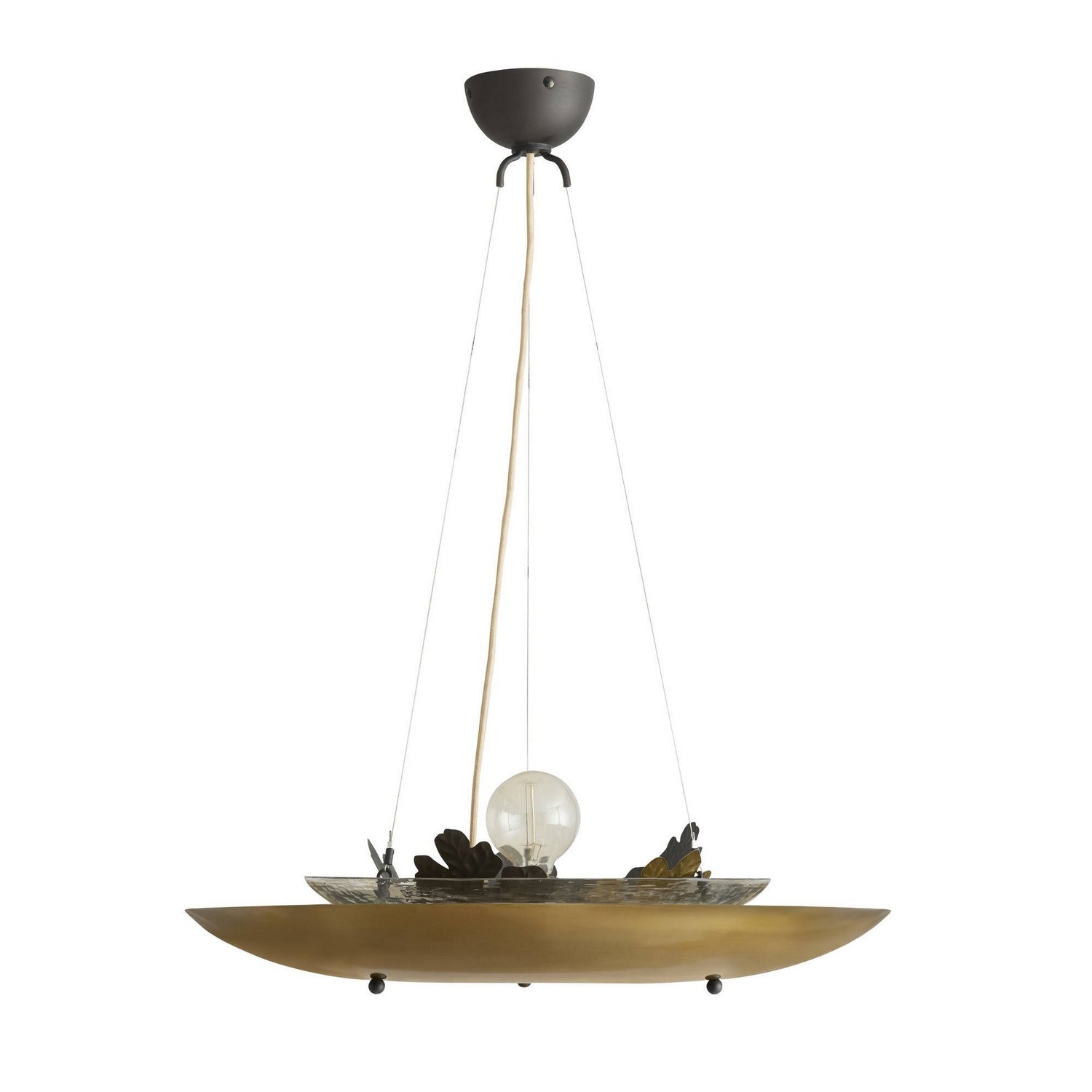 Arteriors - GDDMI01 - One Light Chandelier - Chene - Antique Brass/Clear