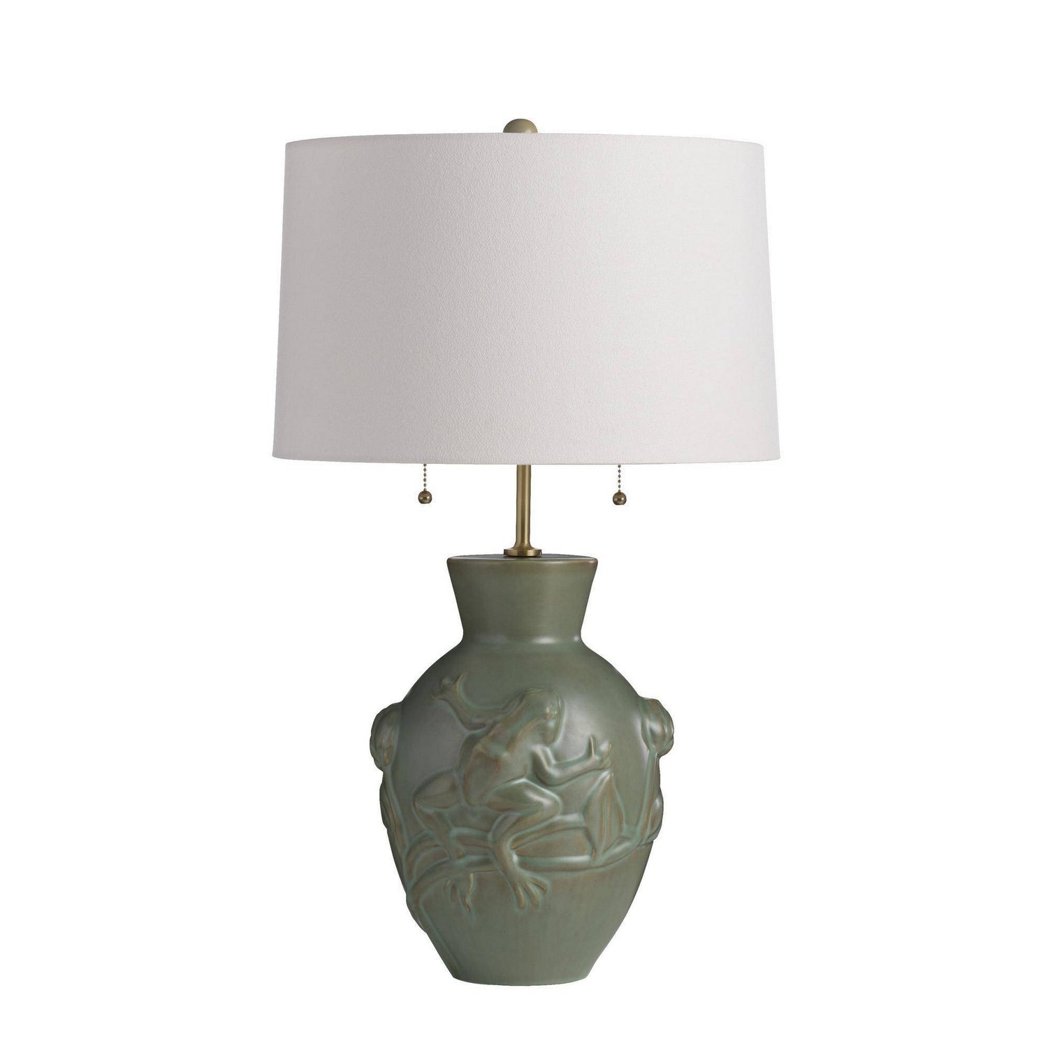 Arteriors - GDPTC01-SH027 - Two Light Table Lamp - Grenouille - Dark Moss/Antique Brass