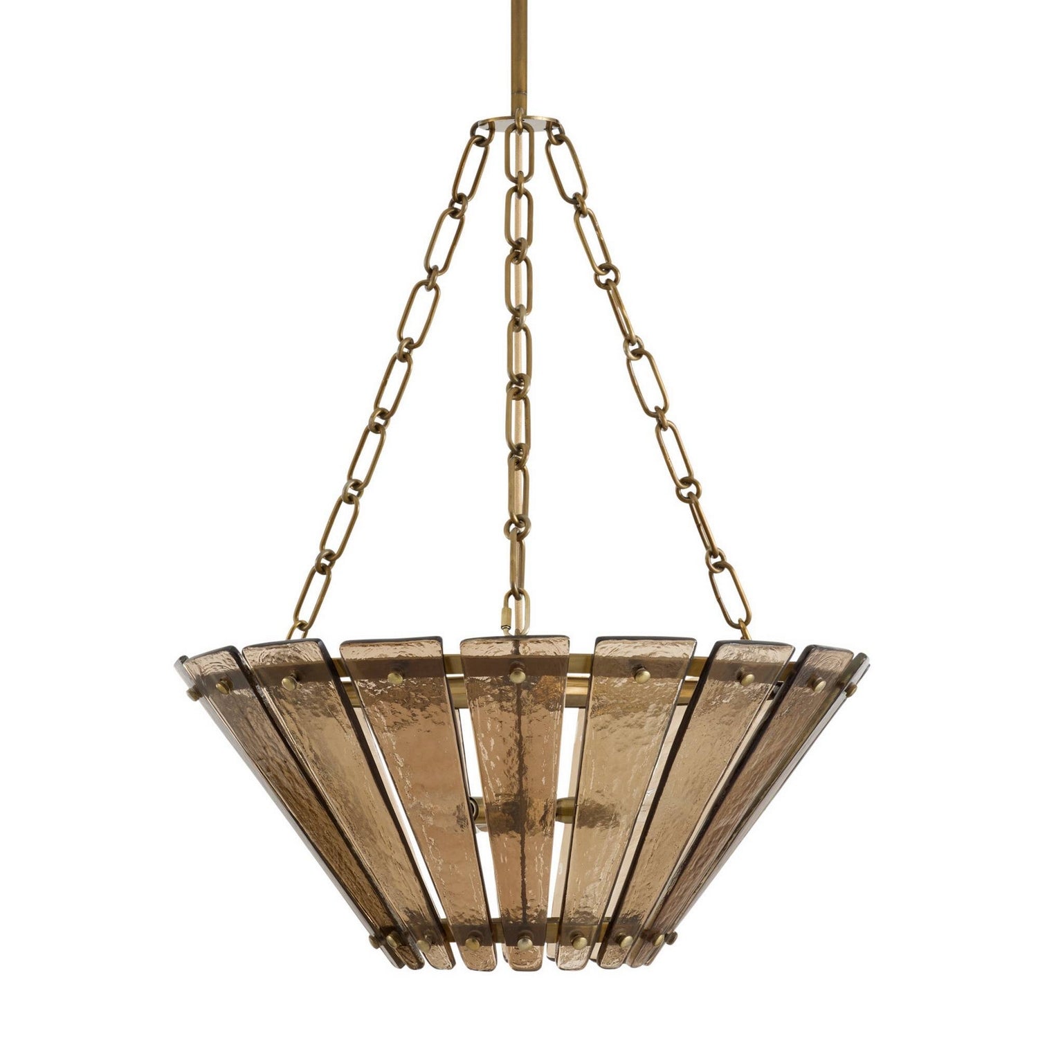 Arteriors - DSI16 - Three Light Chandelier - Decora - Smoke/Antique Brass
