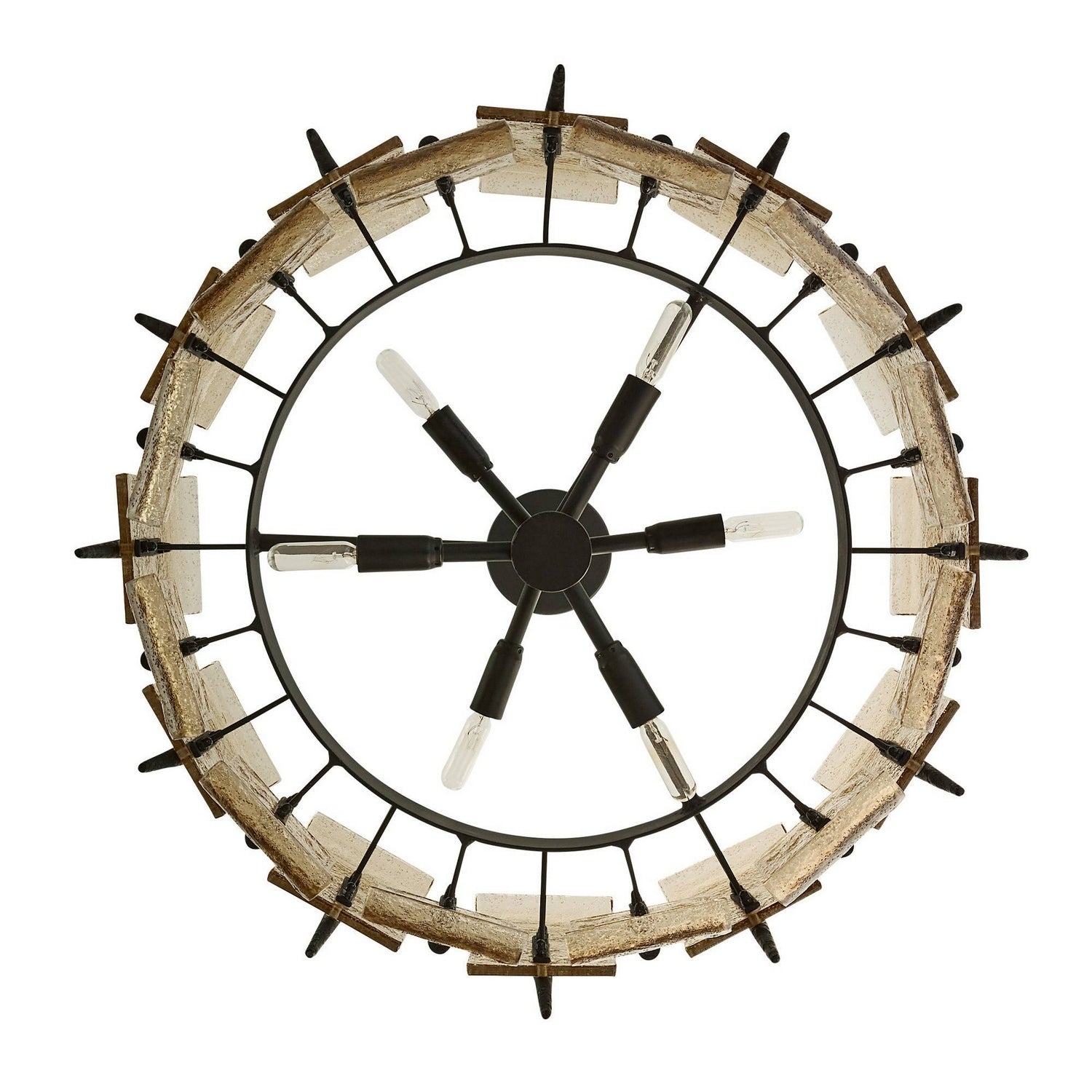 Arteriors - DSI15 - Six Light Chandelier - Lumora - Smoke/Blackened Iron