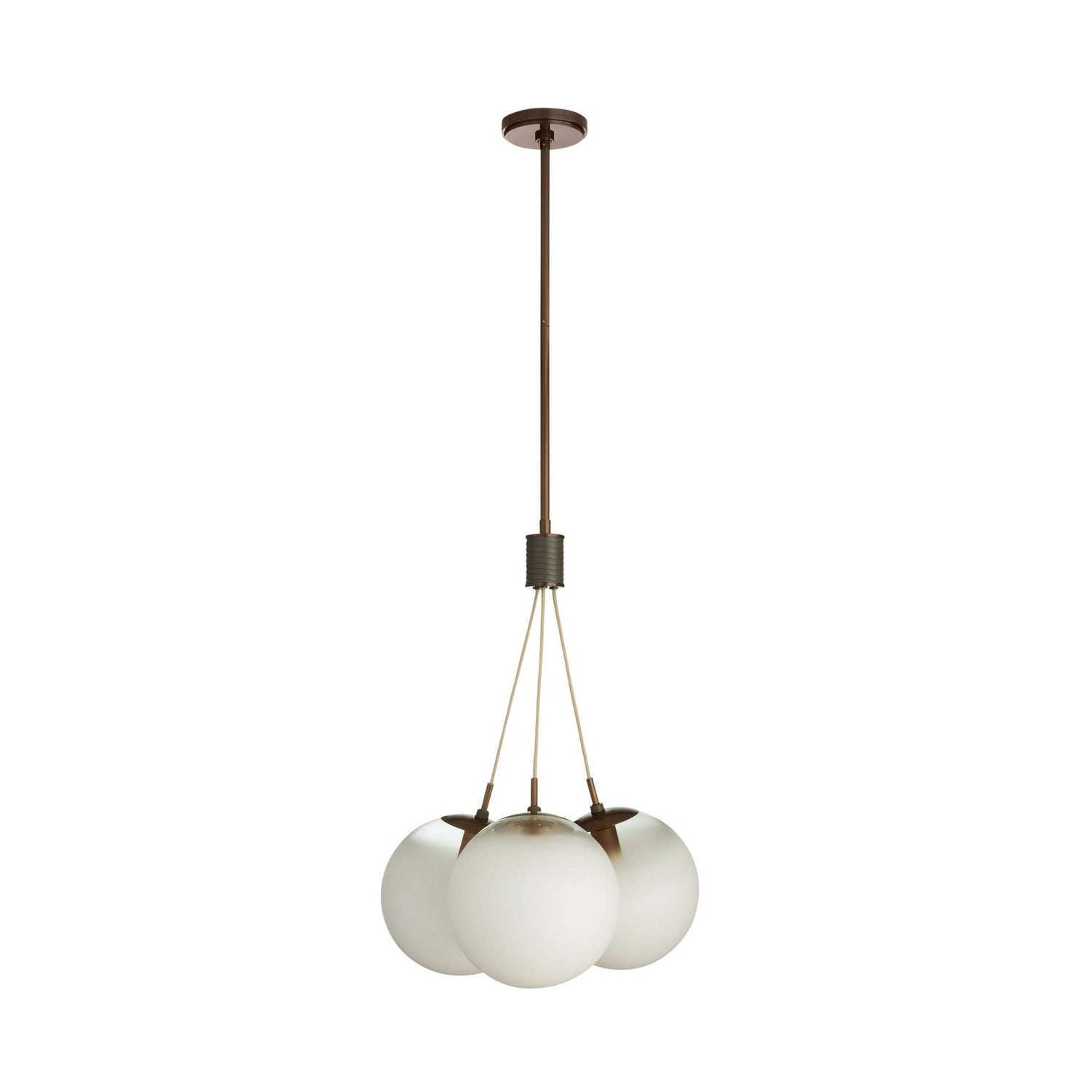 Arteriors - DSC14 - Three Light Chandelier - Trinity - Frost Ombre/Heritage Brass