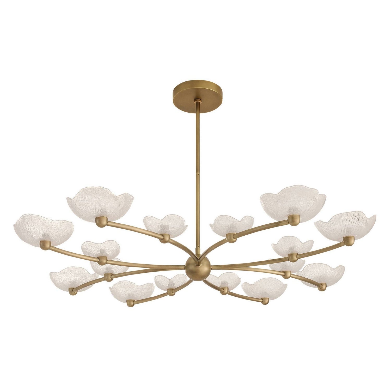Arteriors - DLC51 - LED Chandelier - Fleurana - Frosted/Antique Brass