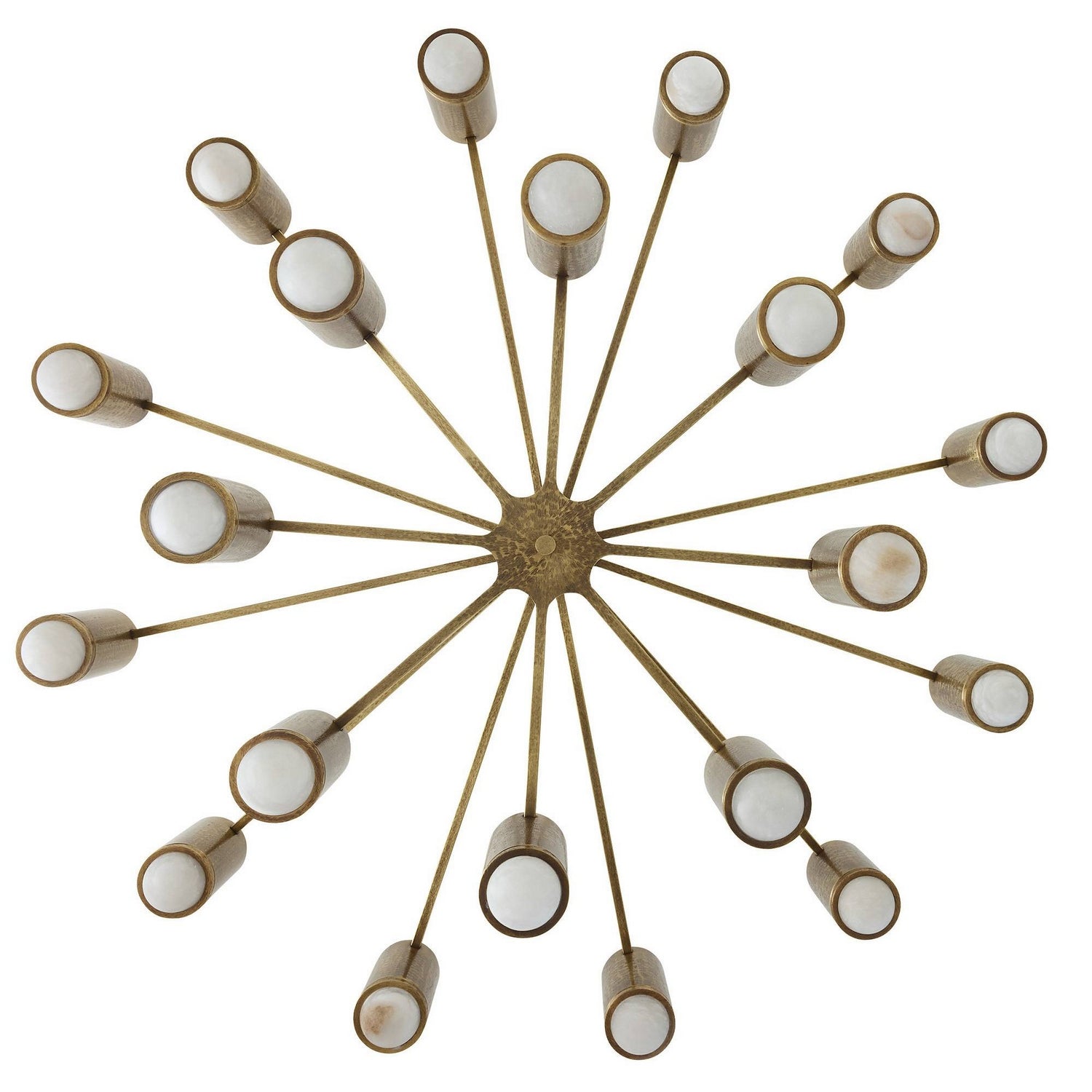 Arteriors - DLC55 - 20 Light Chandelier - Loryn - Antique Brass/White
