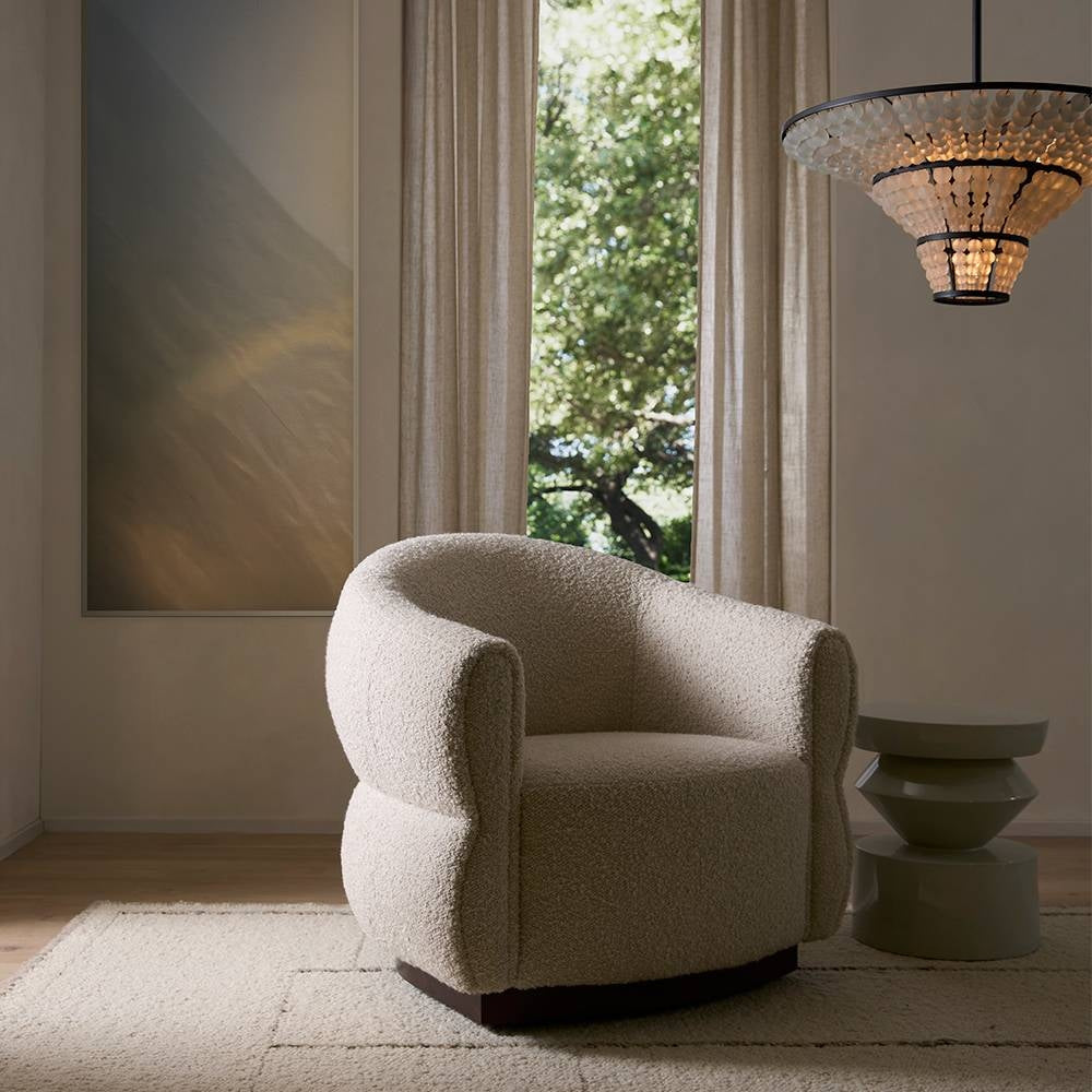 Arteriors - FRU14 - Chaise - Alexandra - Avoine/Noyer foncé