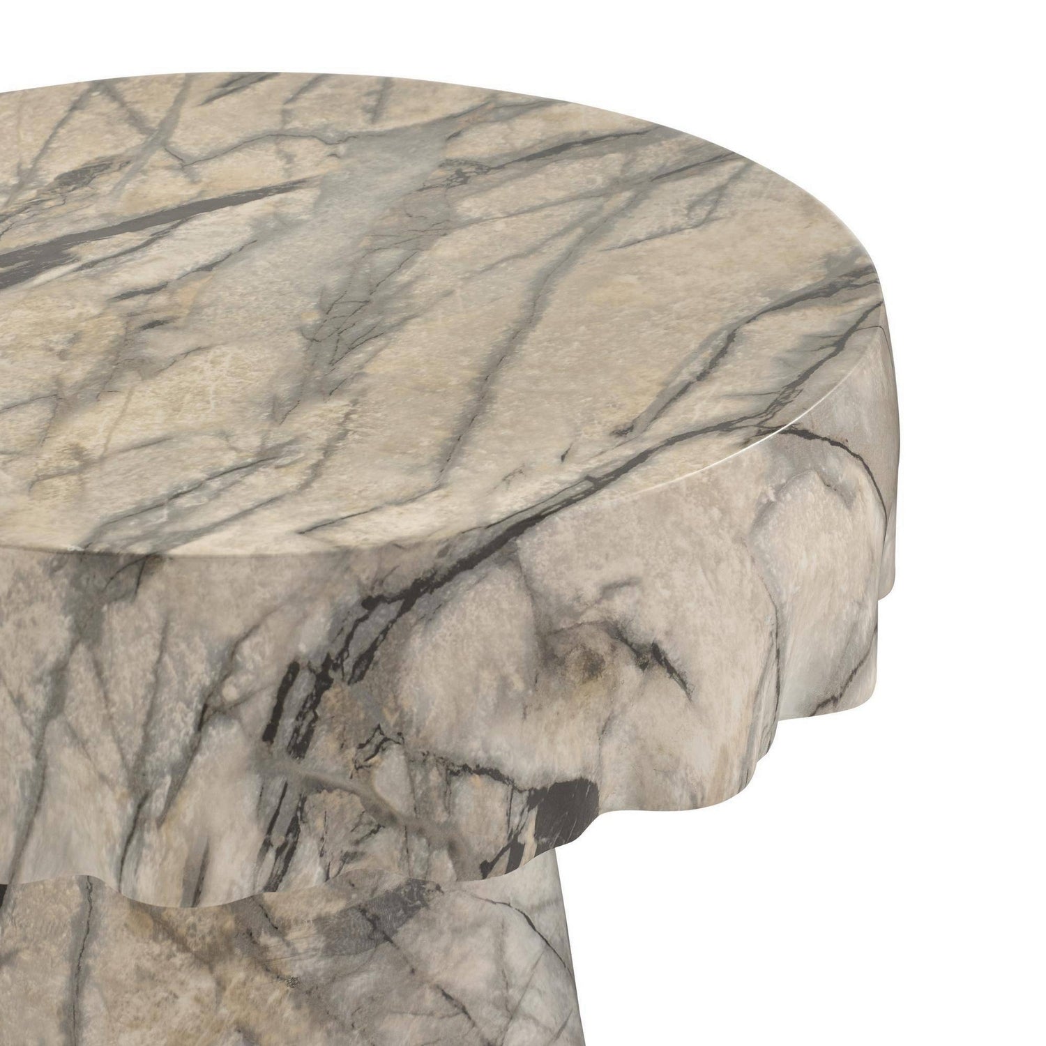 Arteriors - FES19 - Table d'appoint - Mirelle - Imitation marbre Mojave