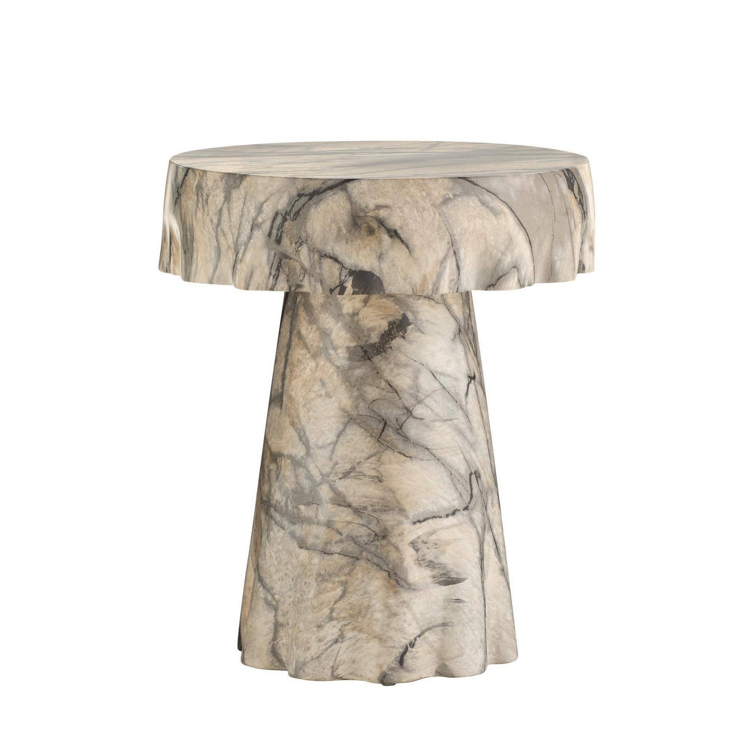 Arteriors - FES19 - Table d'appoint - Mirelle - Imitation marbre Mojave