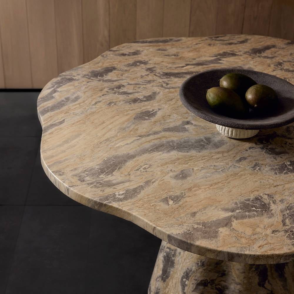 Arteriors - FDS25 - Table de salle à manger - Primrose - Imitation marbre Sahara