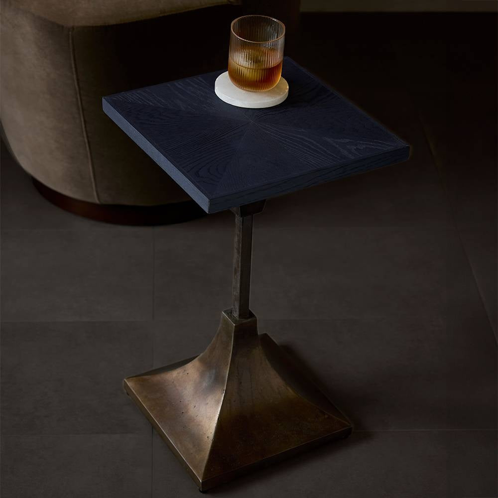 Arteriors - FAI28 - Table d'appoint - Windsor - Ciel nocturne/Laiton antique foncé