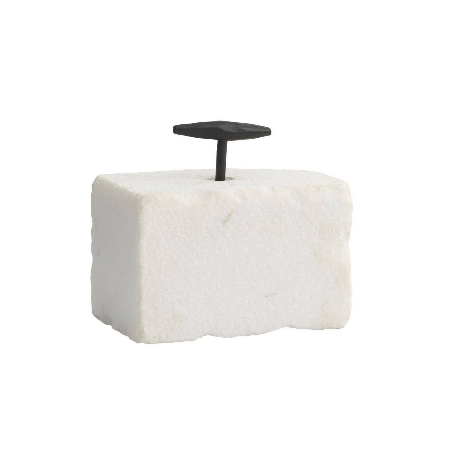 Arteriors - ATI12 - Bookends, Set of 2 - Pedra - White/Blackened Iron