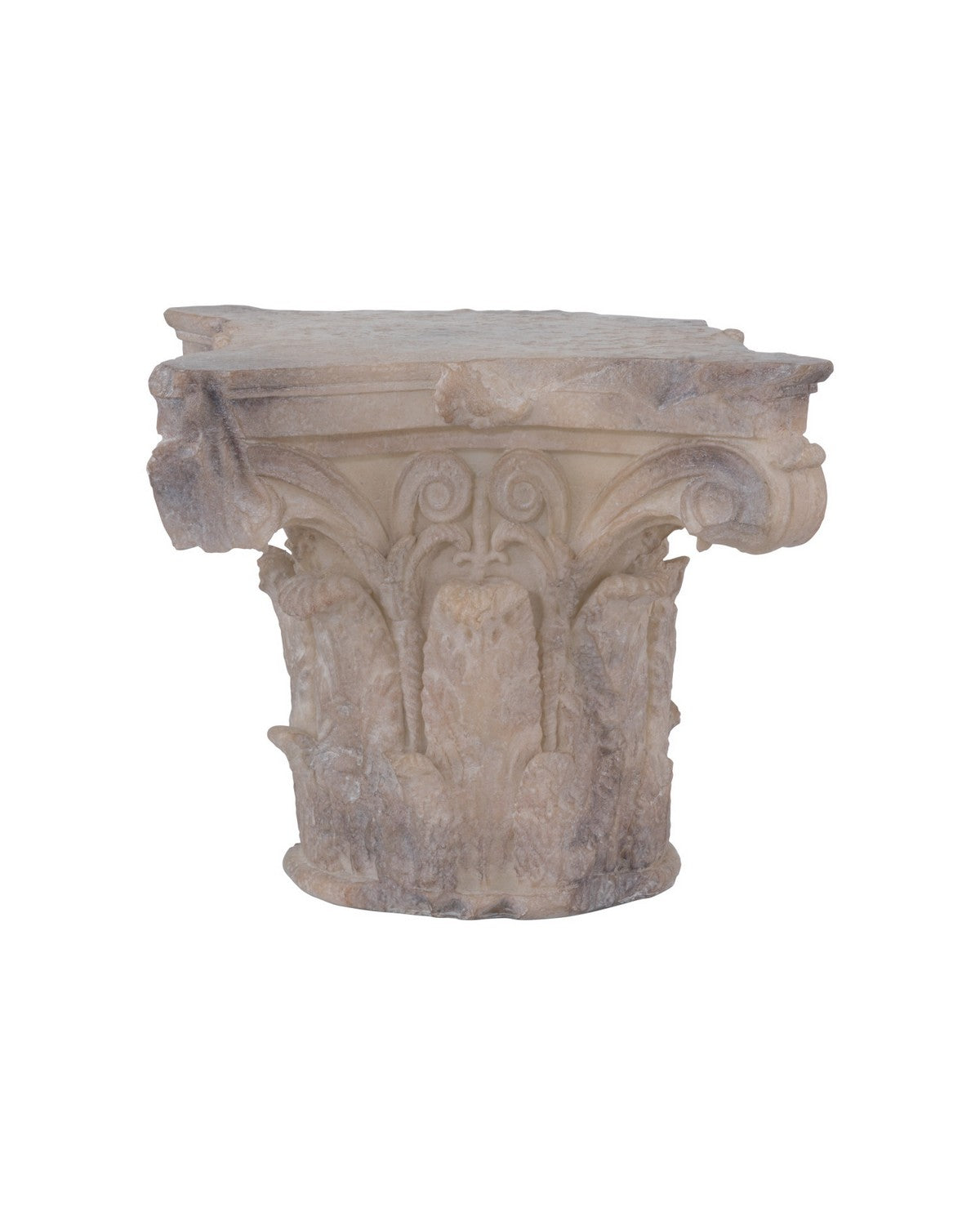 Chapiteau phénicien de Currey and Company (1200-1089) en brun rougeâtre antique