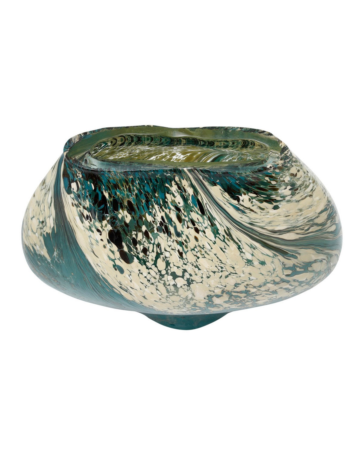 Vase Irida 1200-1119 de Currey and Company, coloris noir/beige/vert