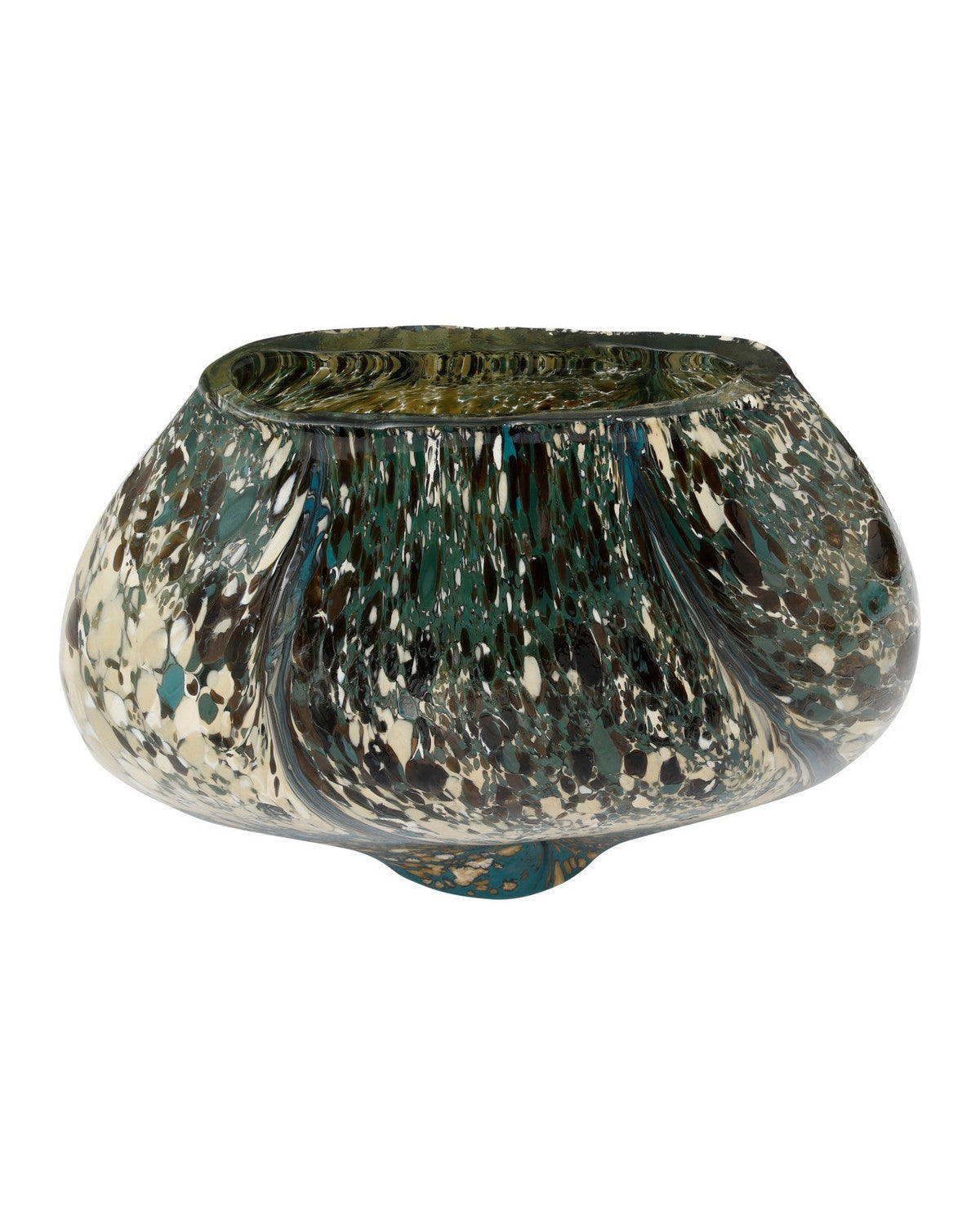 Vase Irida 1200-1119 de Currey and Company, coloris noir/beige/vert