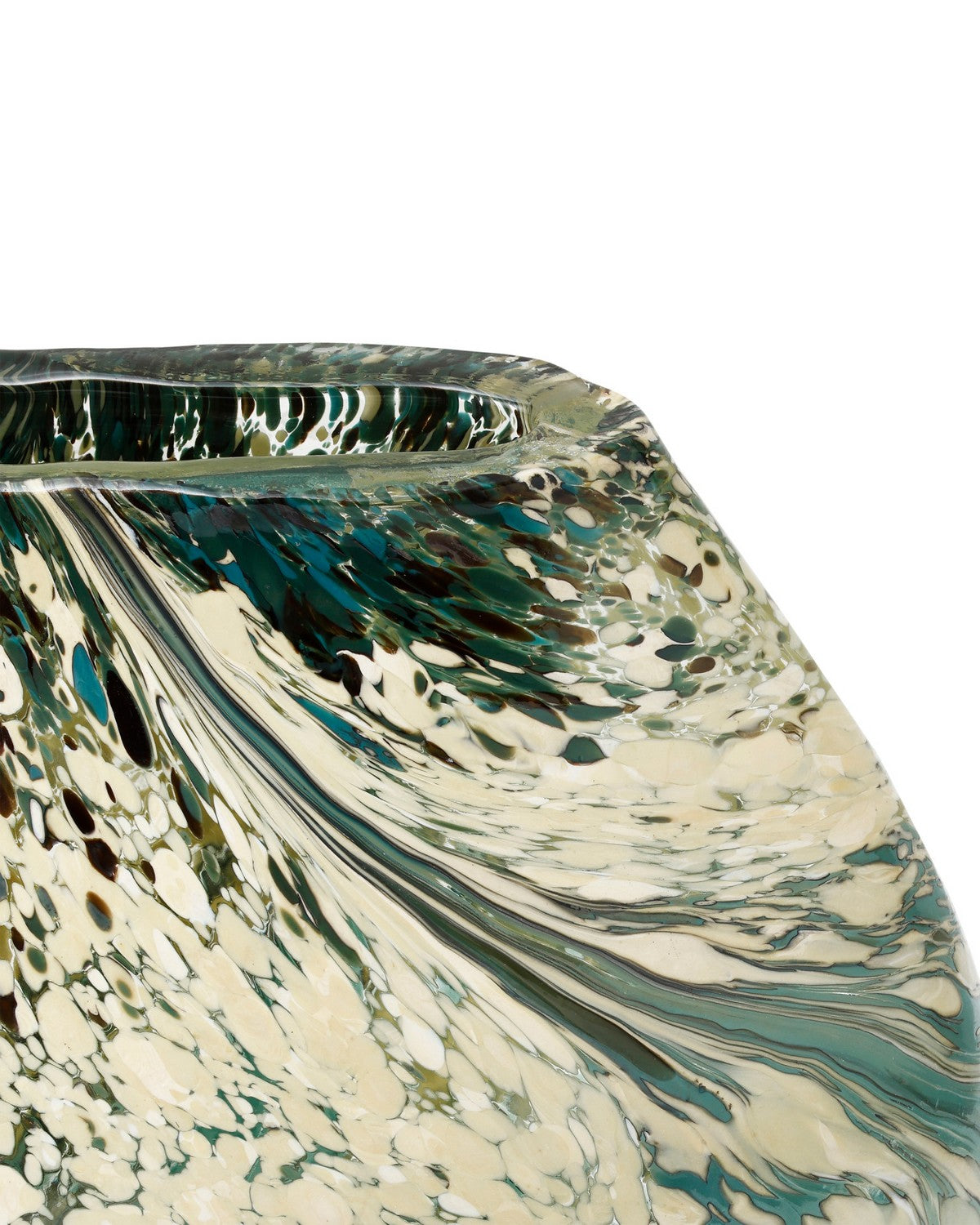 Vase Irida 1200-1119 de Currey and Company, coloris noir/beige/vert