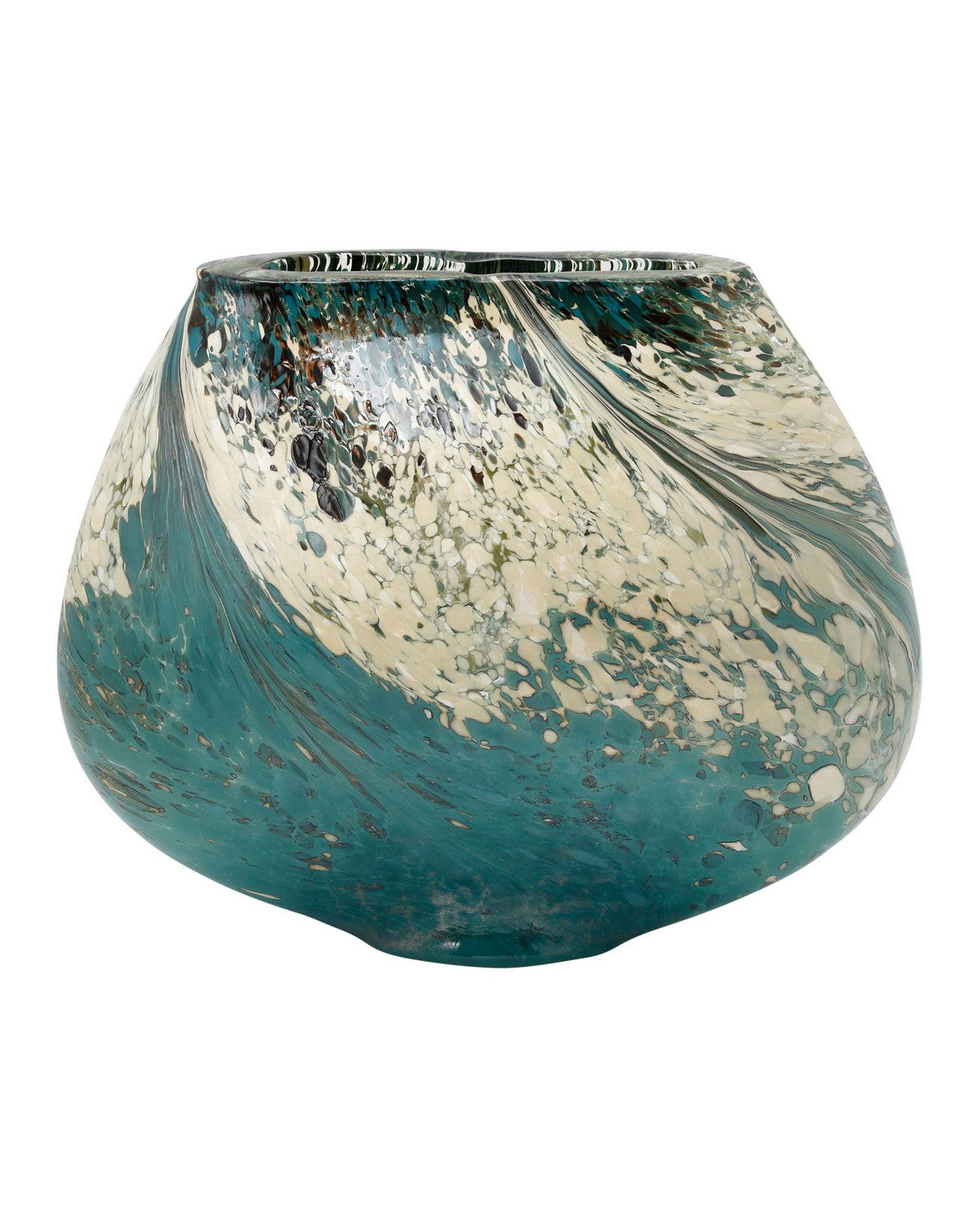 Vase Irida 1200-1119 de Currey and Company, coloris noir/beige/vert