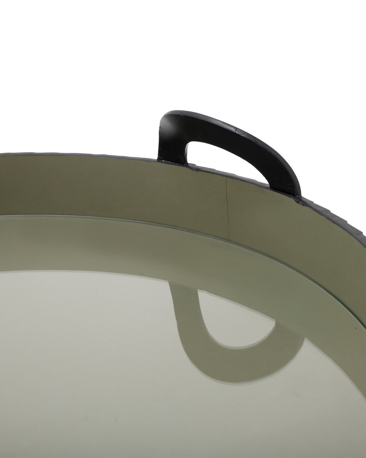 Plateau rond Currey and Company 1200-1146 Cuoio vert/noir
