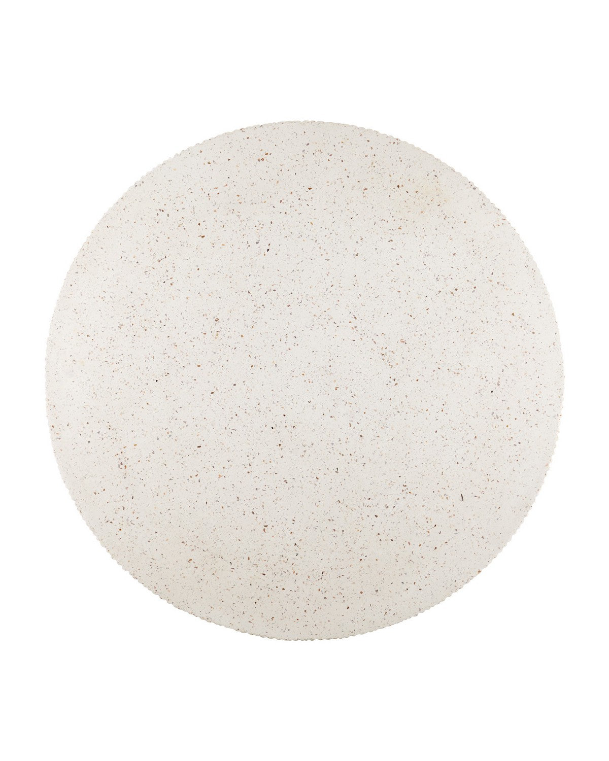 Table basse Ridge Terrazzo de Currey and Company, 2000-0053, coloris ivoire.