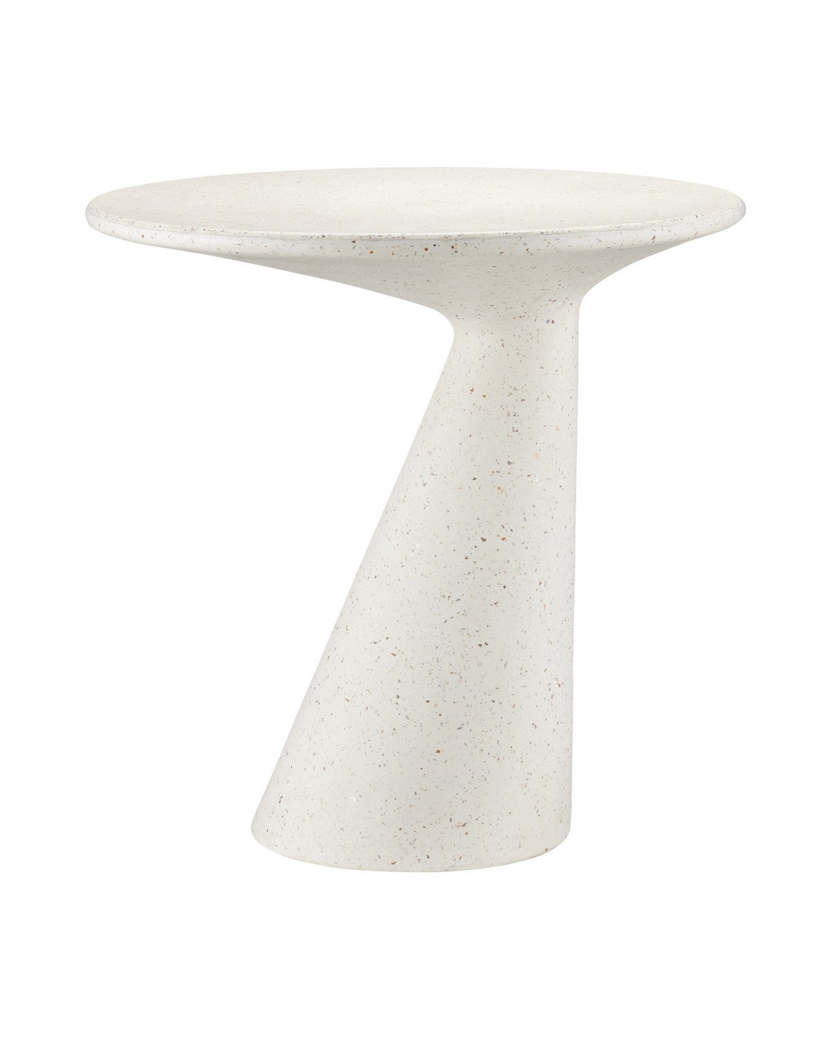 Table d'appoint Pendurado Terrazzo C, Currey and Company 2000-0055, coloris ivoire.