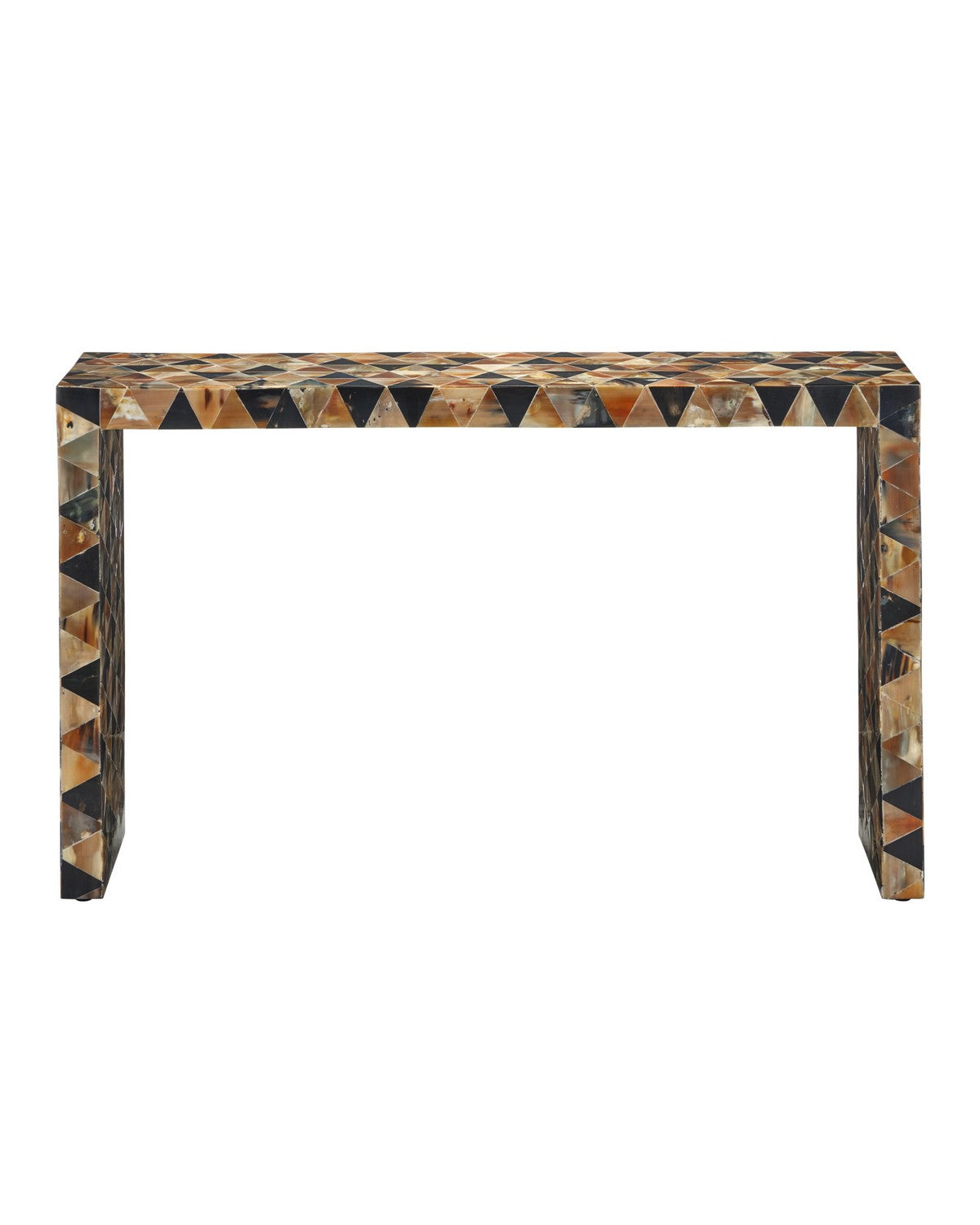 Console Brewster 4000-0267 de Currey and Company, coloris brun naturel et noir
