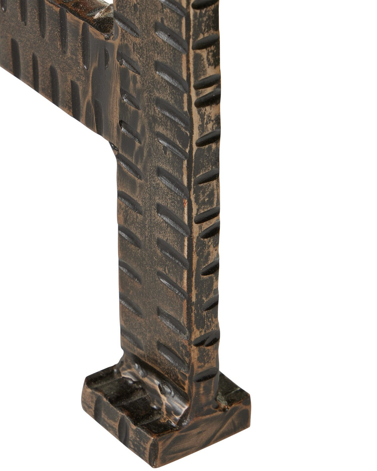 Table d'appoint Currey and Company 4000-0274 Ampleur en bronze rustique/naturel