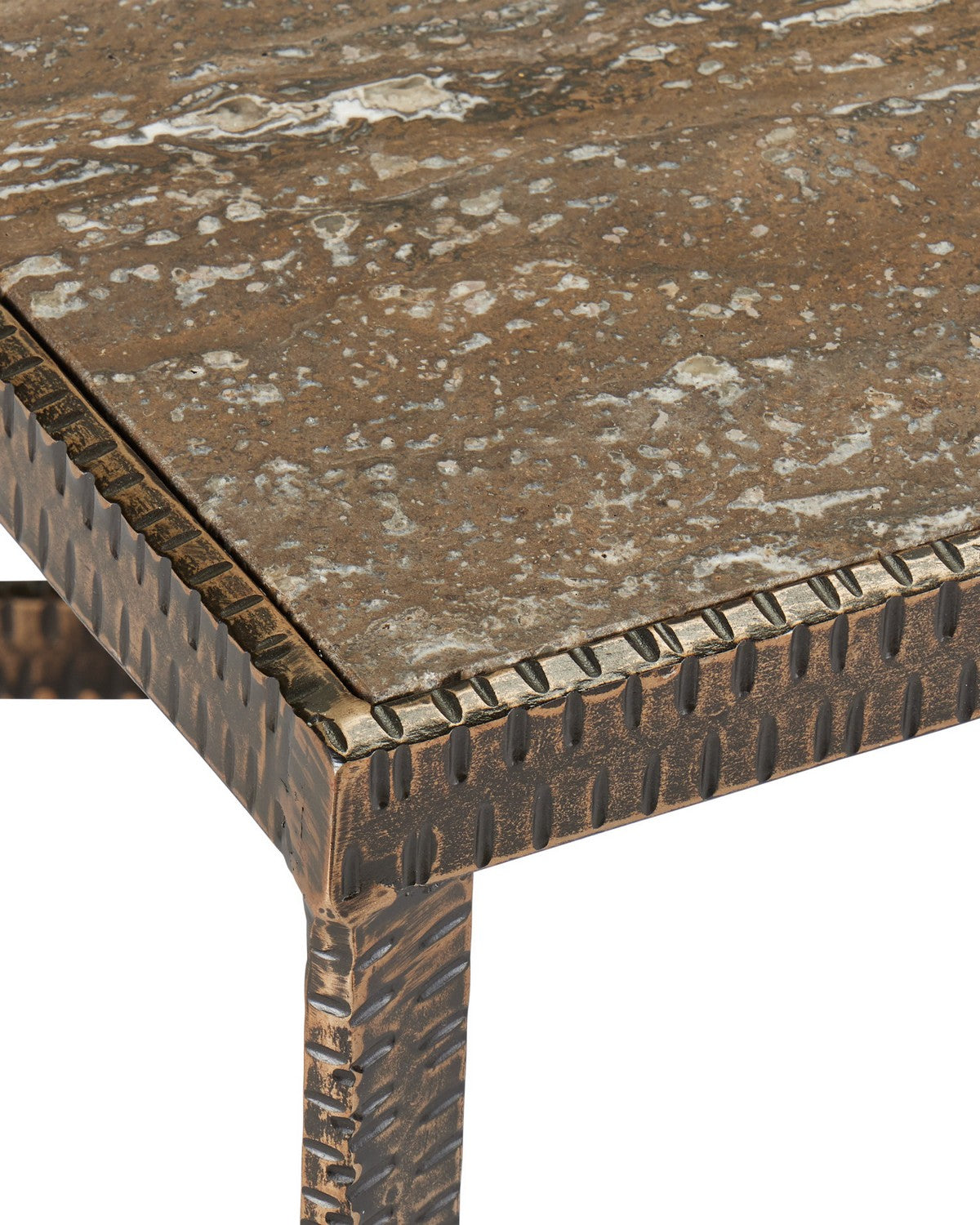 Table basse Ampleur Currey and Company 4000-0276 en bronze rustique/naturel
