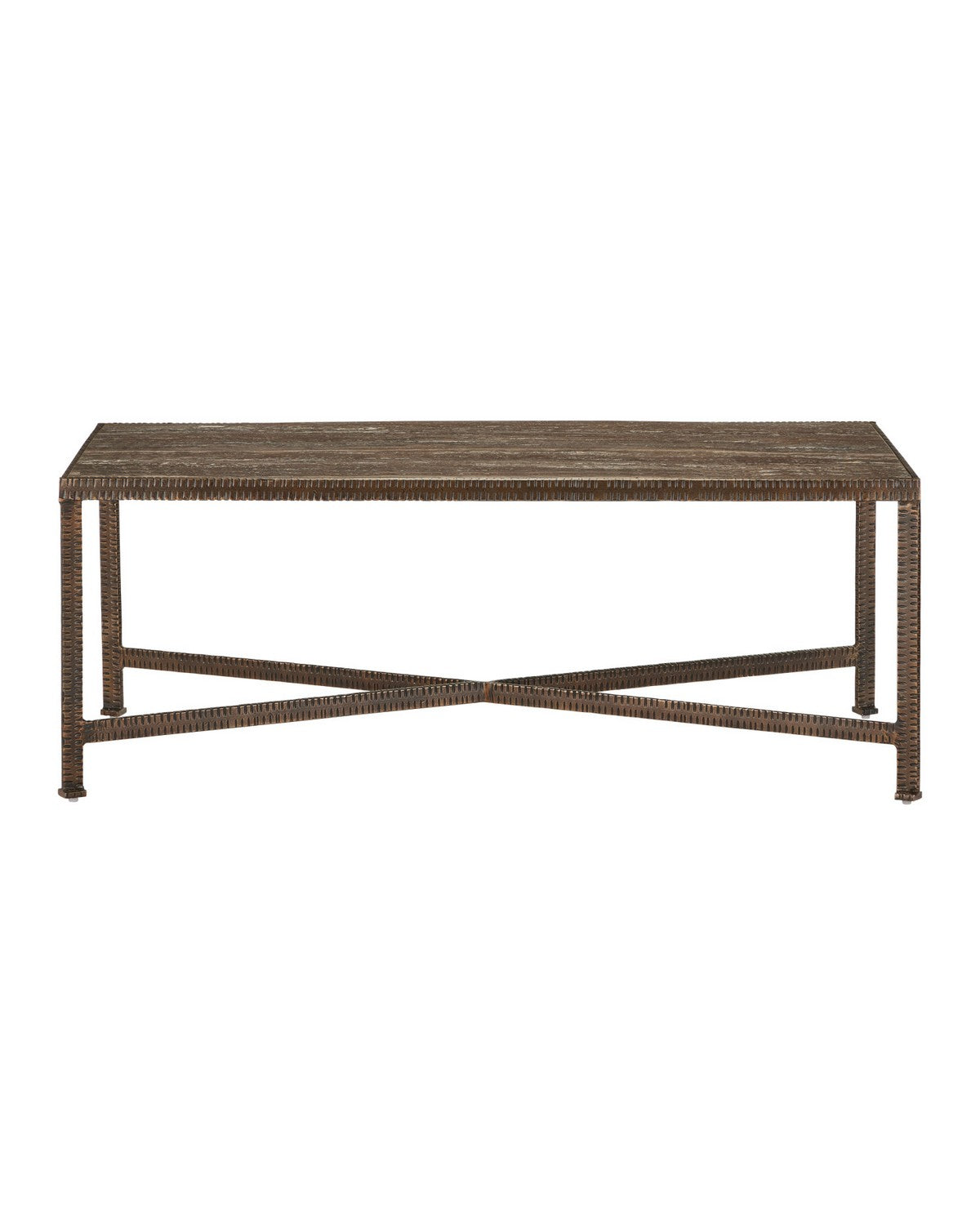 Table basse Ampleur Currey and Company 4000-0276 en bronze rustique/naturel