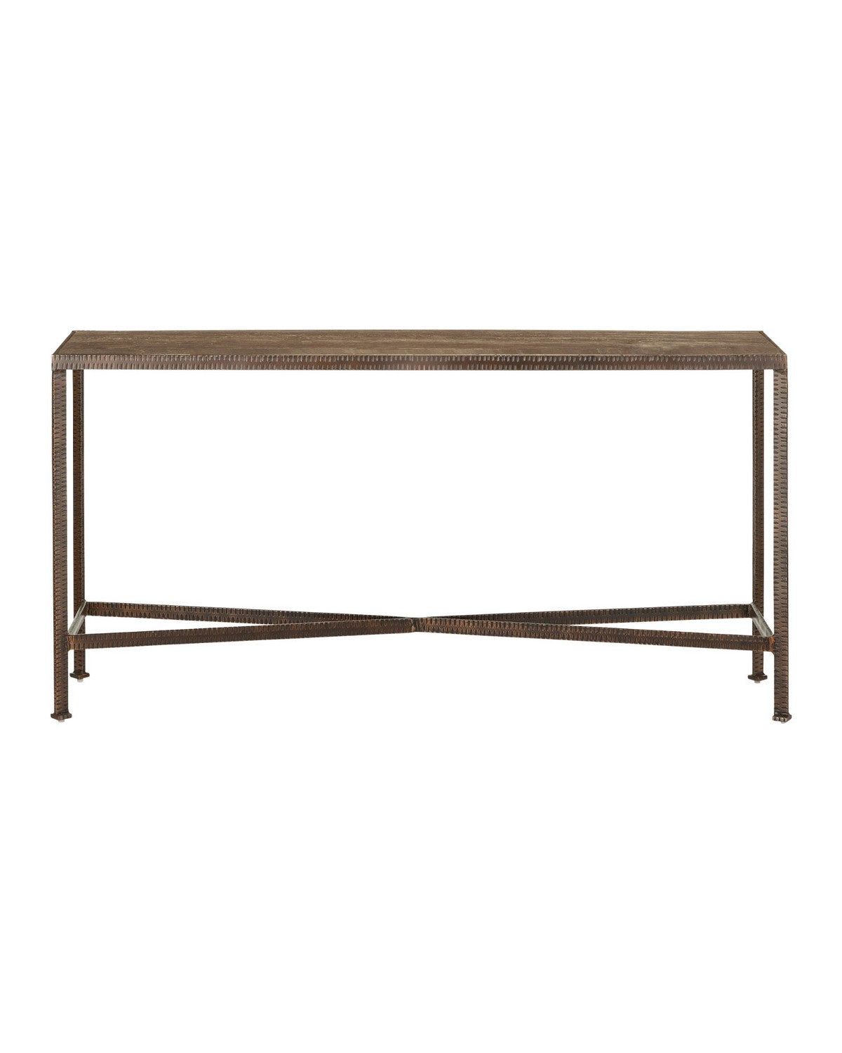 Table console Ampleur Currey and Company 4000-0277 en bronze rustique/naturel