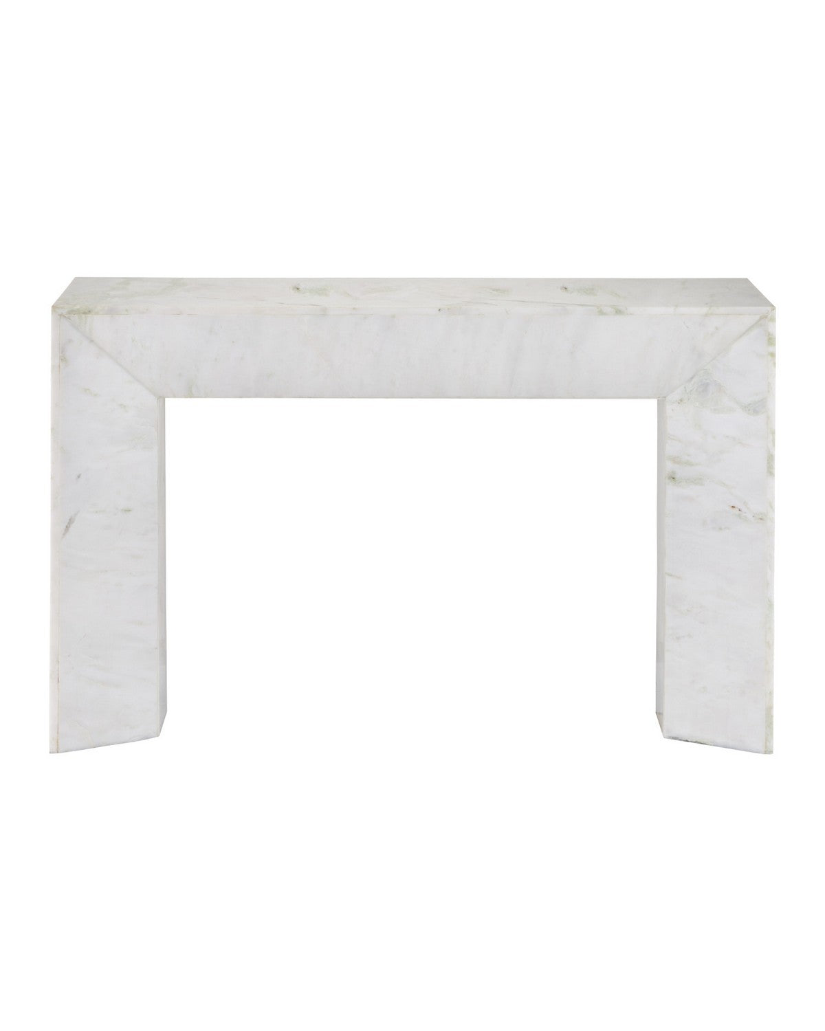 Console de cheminée Currey and Company 4000-0278 en blanc naturel/vert