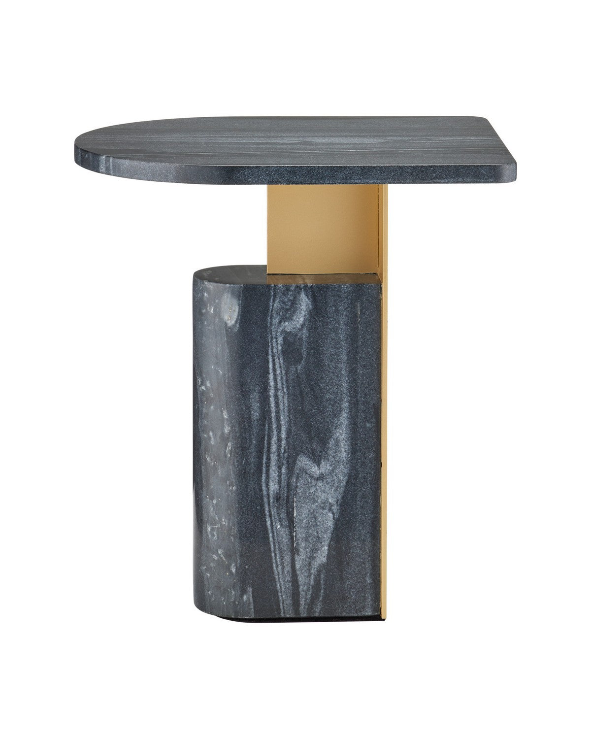 Table d'appoint Aldous 4000-0279 de Currey and Company, coloris noir et or