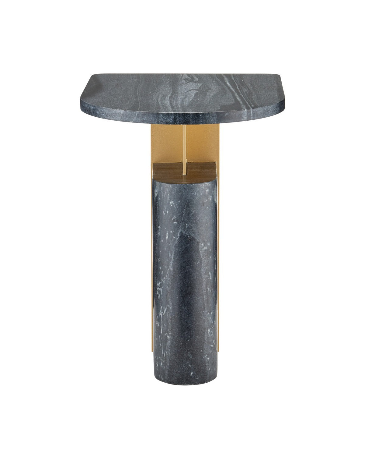 Table d'appoint Aldous 4000-0279 de Currey and Company, coloris noir et or