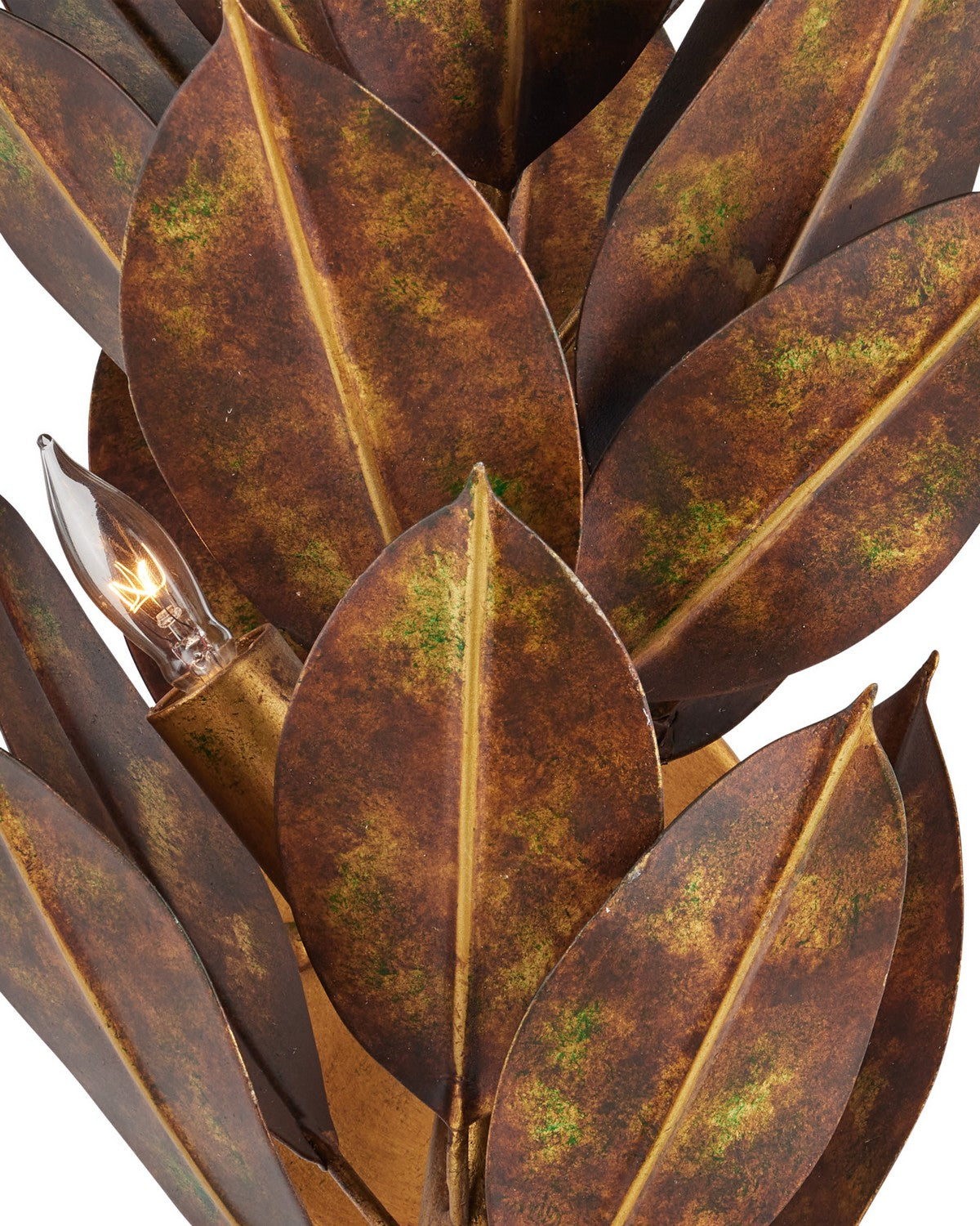 Currey and Company 5000-0308 Weston Murale dans une feuille de magnolia