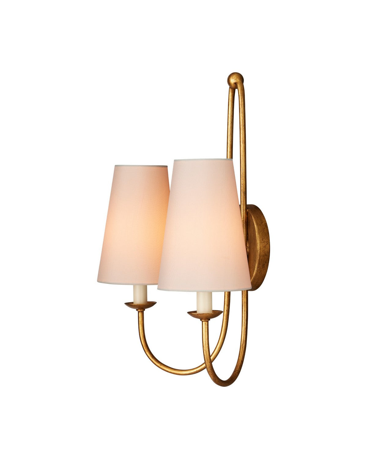 Currey and Company 5000-0318 Brayden Double-Light Murale en feuille d'or antique