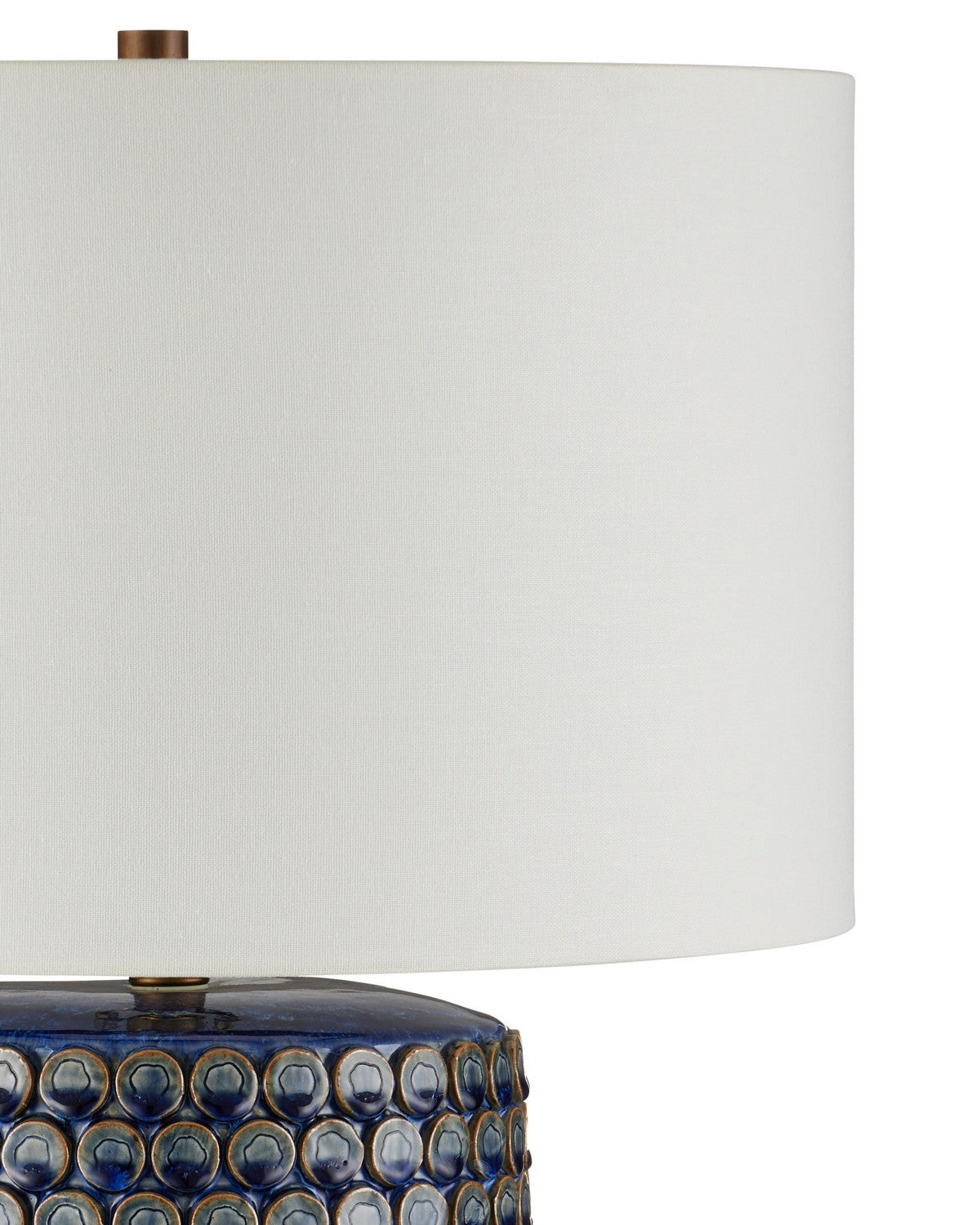Currey and Company 6000-1079 Lunares Lampe de table en bleu foncé réactif