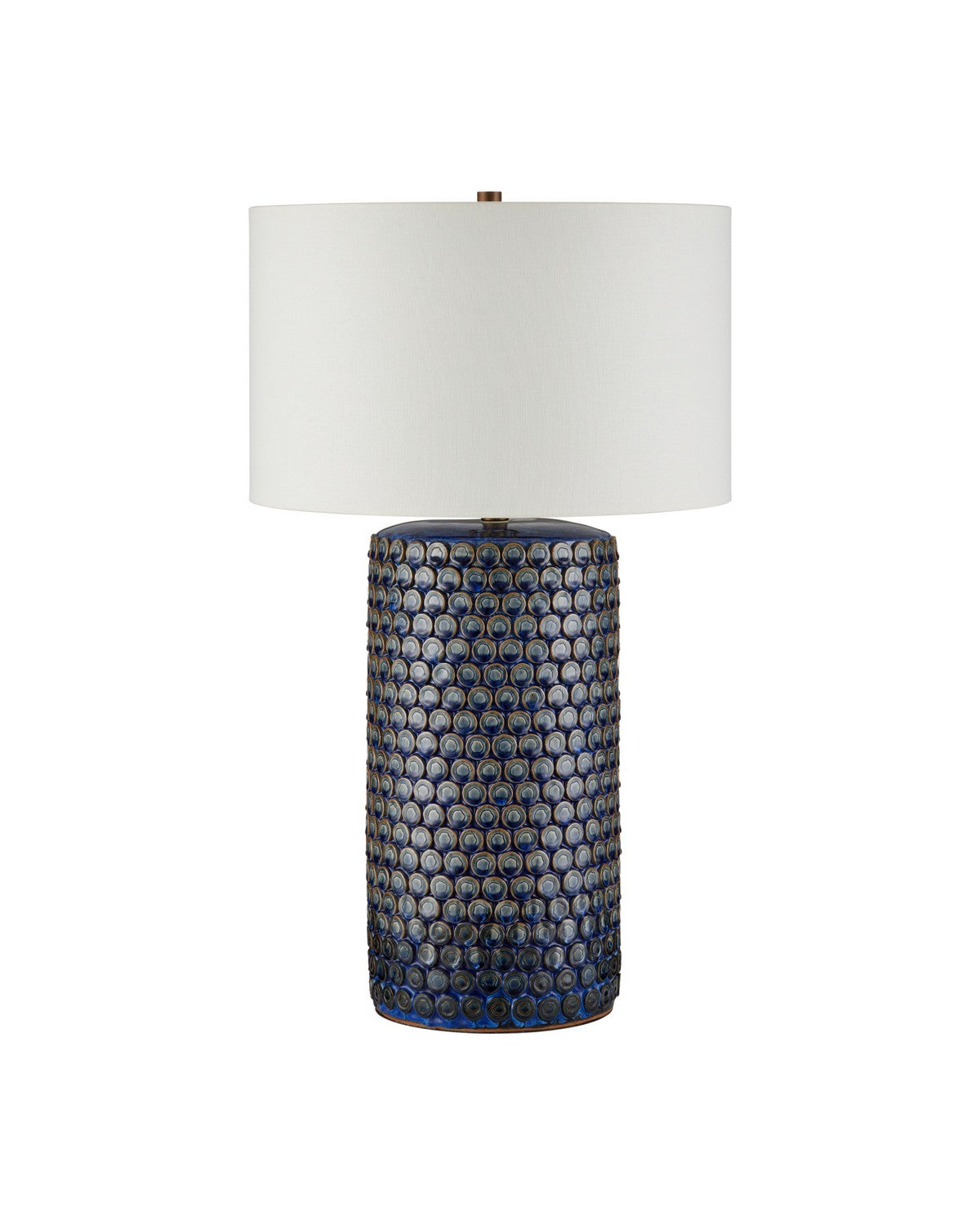 Currey and Company 6000-1079 Lunares Lampe de table en bleu foncé réactif