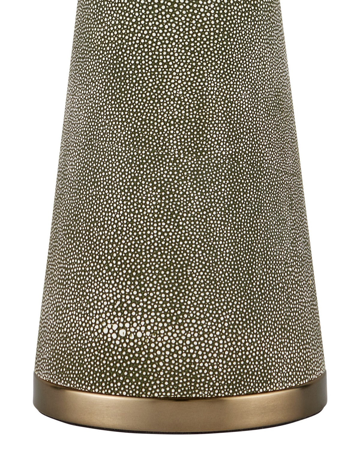 Currey and Company 6000-1084 Galuchat Lampe de table en similicuir galuchat vert/laiton