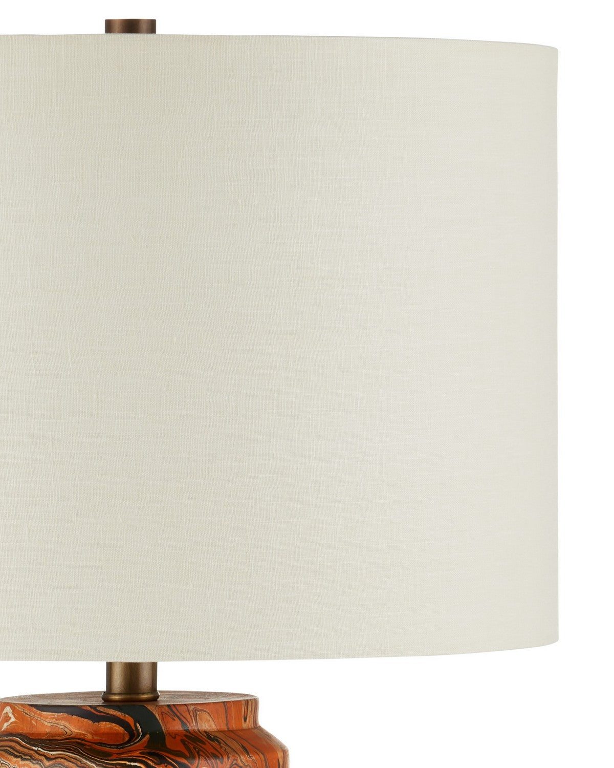 Currey and Company 6000-1087 Crantock Lampe de table en orange marbré