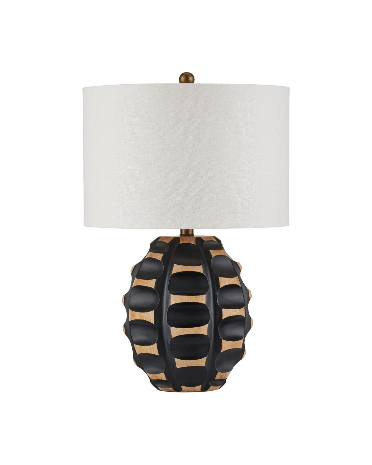 Noix de bétel Currey and Company 6000-1092 Lampe de table en noir