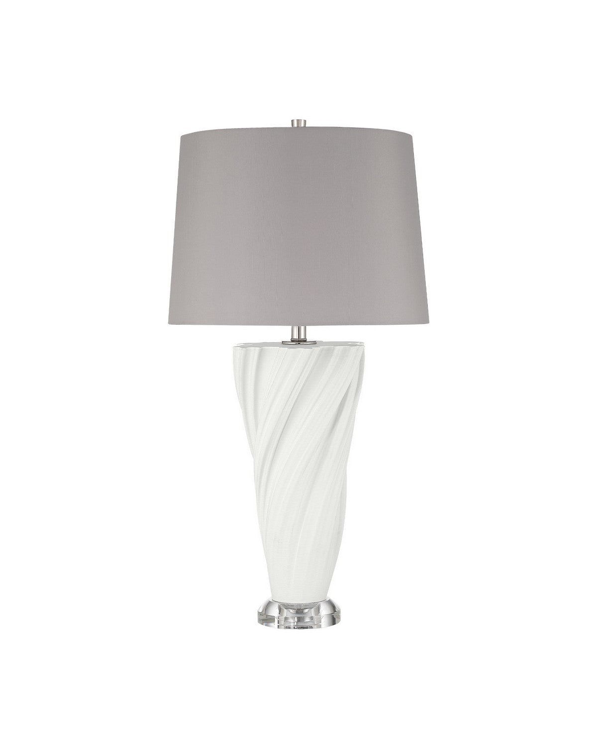 Currey et Compagnie 6000-1105 Ascension Lampe de table en blanc cassé/transparent