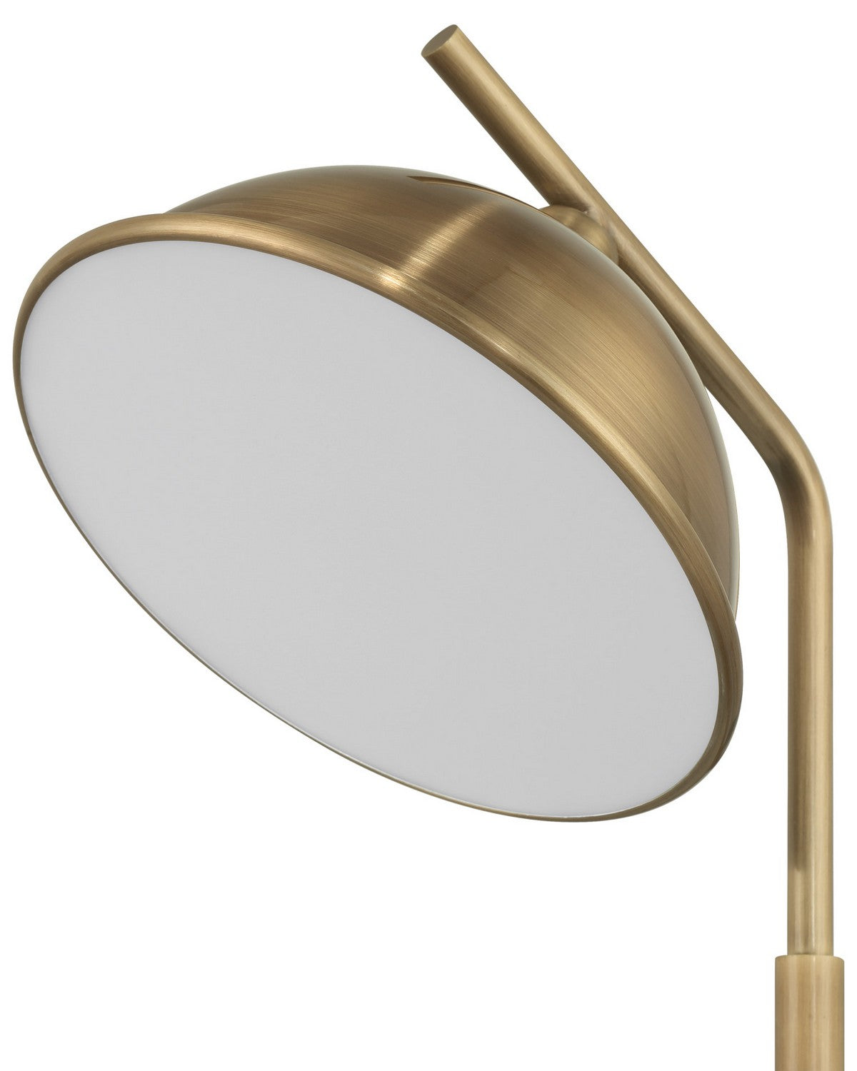 Lampe de bureau Currey and Company 6000-1115 Dossier en laiton antique poli/blanc